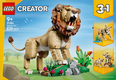 LEGO 31386 Creator 3 in 1 Wild Animals: Majestic Lion Toy
