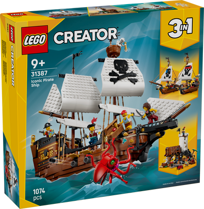 LEGO 31387 Creator 3 in 1 Iconic Pirate Ship Toy