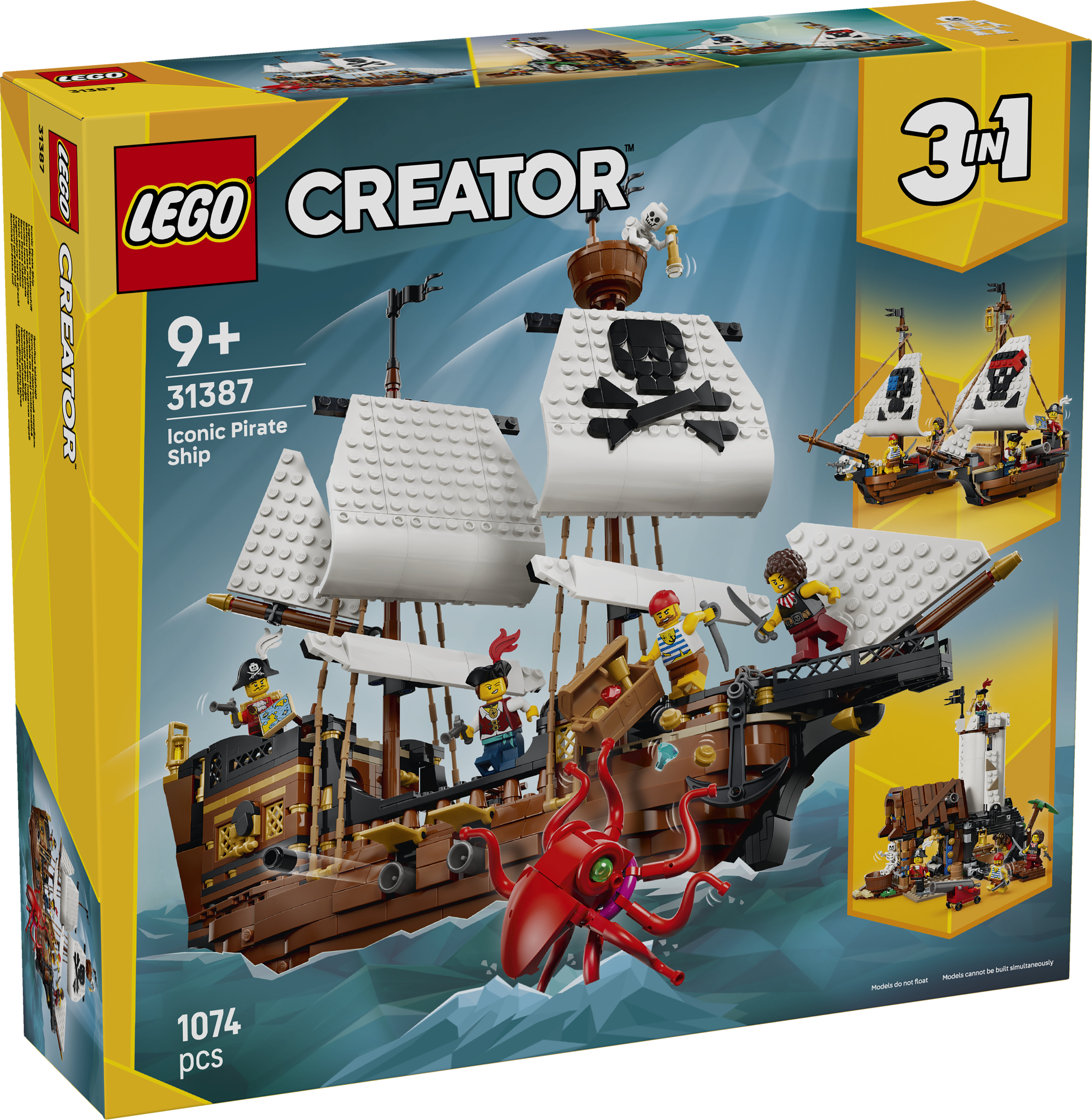 LEGO 31387 Creator 3 in 1 Iconic Pirate Ship Toy