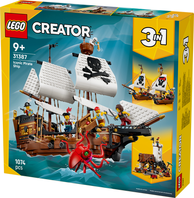 LEGO 31387 Creator 3 in 1 Iconic Pirate Ship Toy