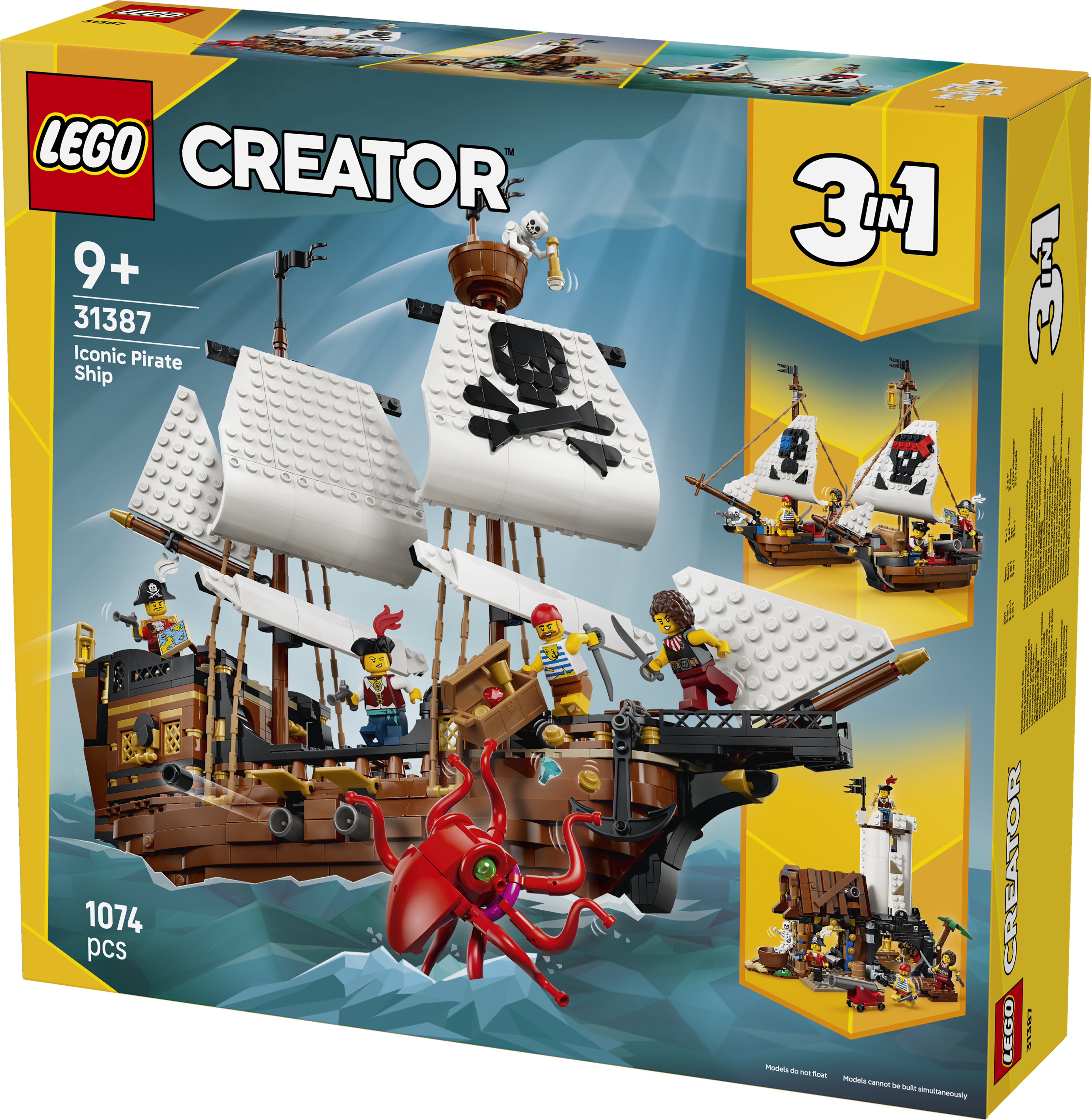 LEGO 31387 Creator 3 in 1 Iconic Pirate Ship Toy