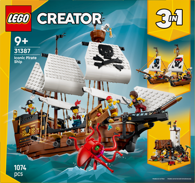 LEGO 31387 Creator 3 in 1 Iconic Pirate Ship Toy