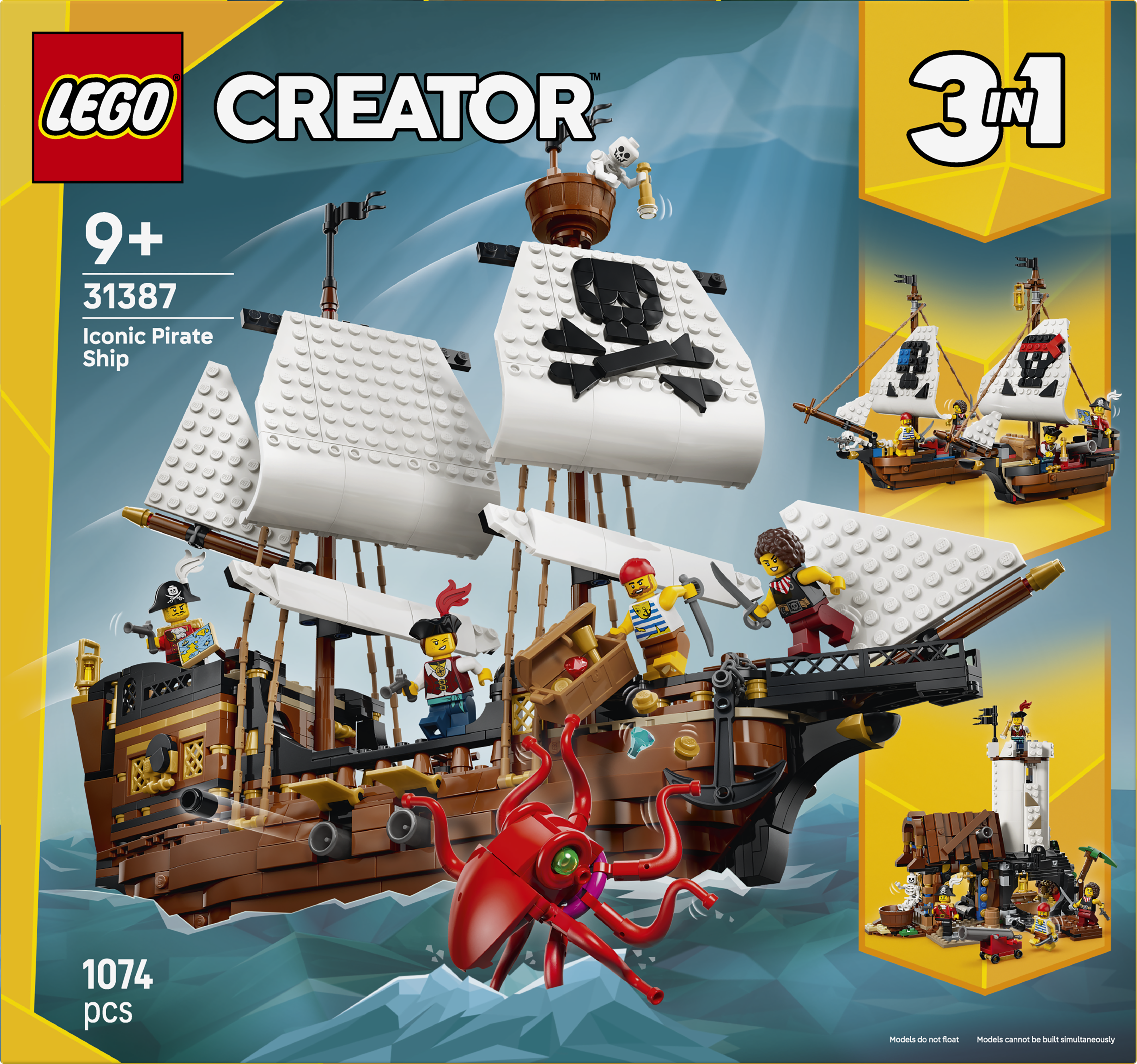 LEGO 31387 Creator 3 in 1 Iconic Pirate Ship Toy