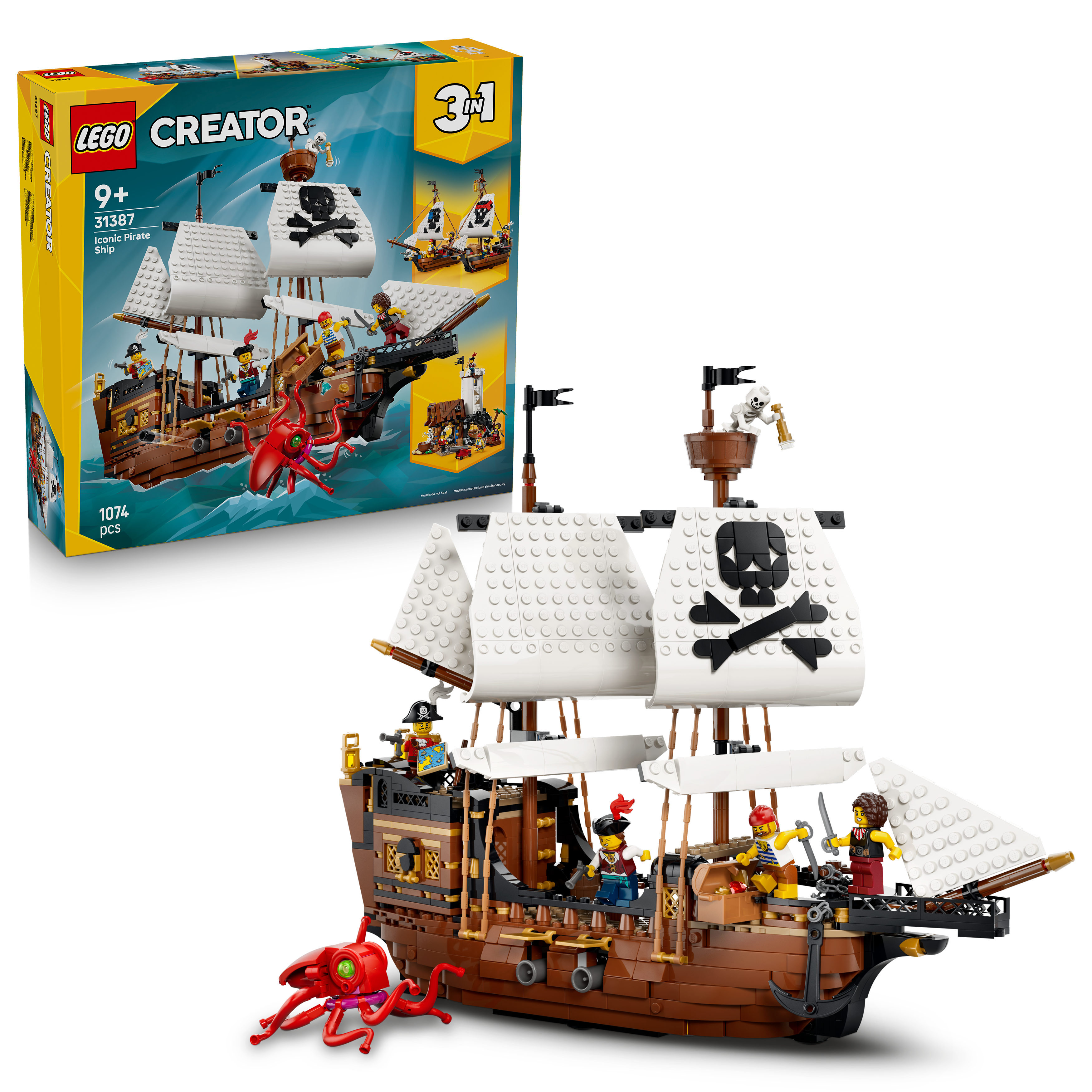 LEGO 31387 Creator 3 in 1 Iconic Pirate Ship Toy