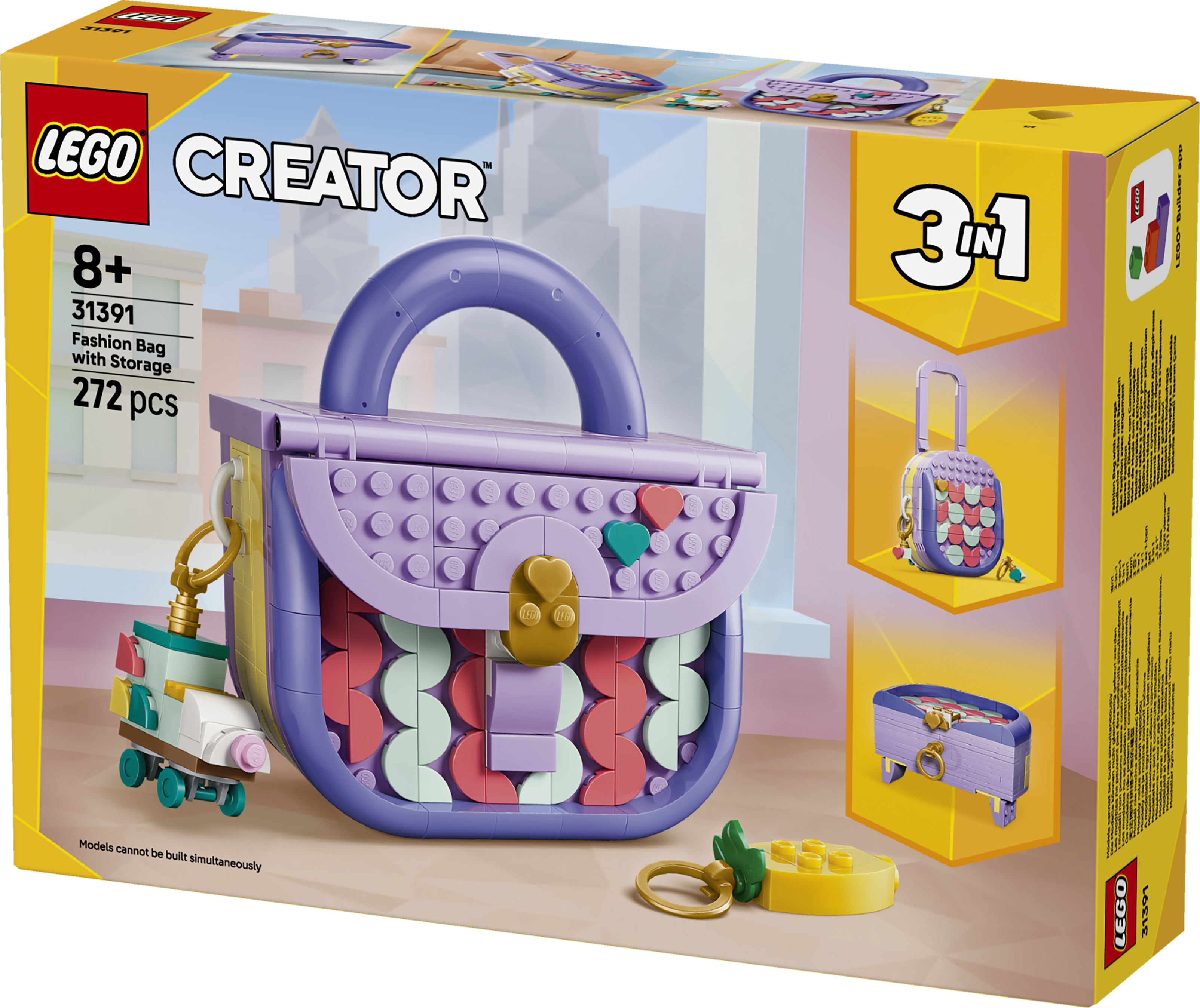 LEGO 31391 Creator 3 in 1 Art Fashion Bag with Storage