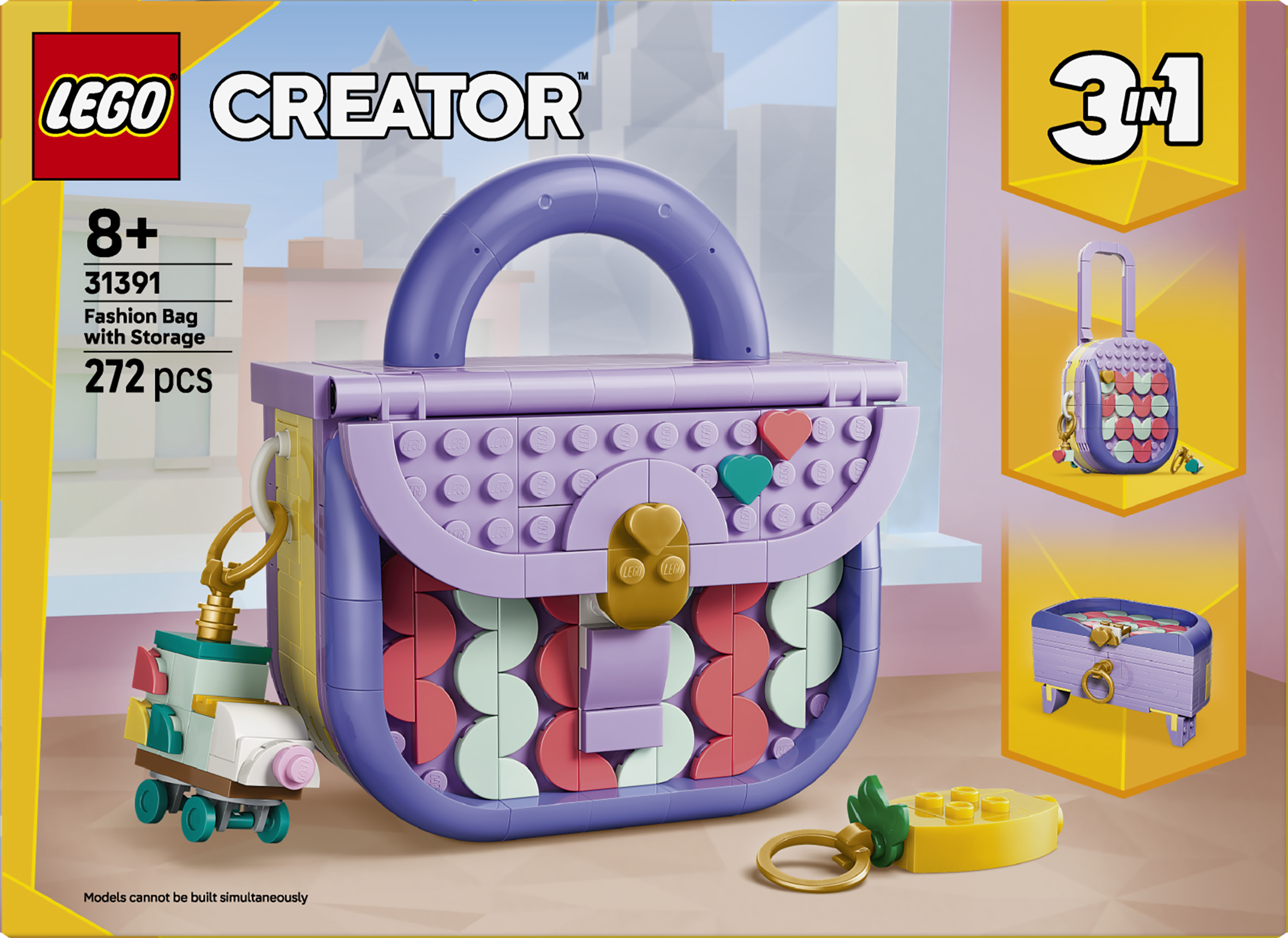 LEGO 31391 Creator 3 in 1 Art Fashion Bag with Storage