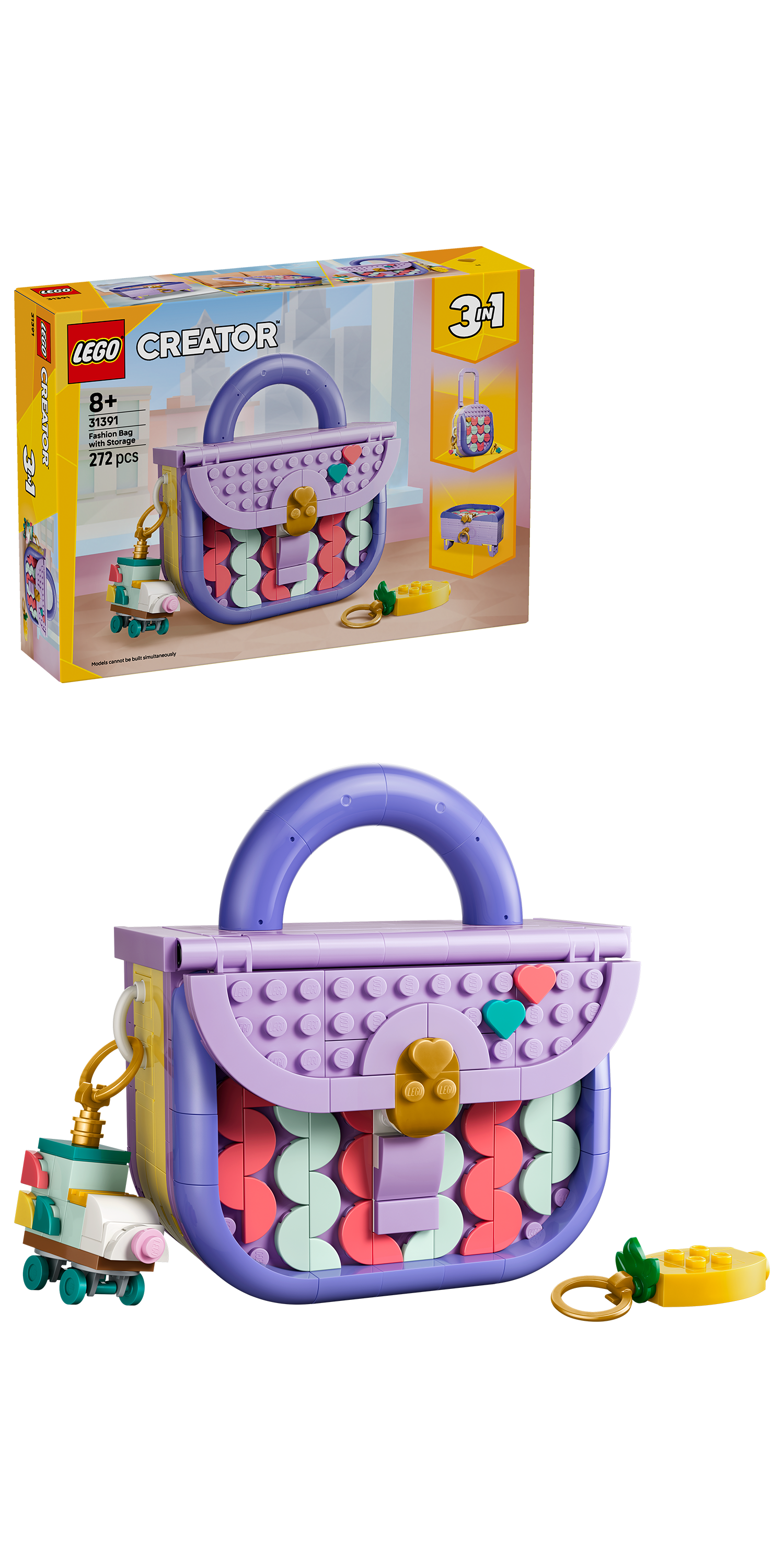 LEGO 31391 Creator 3 in 1 Art Fashion Bag with Storage