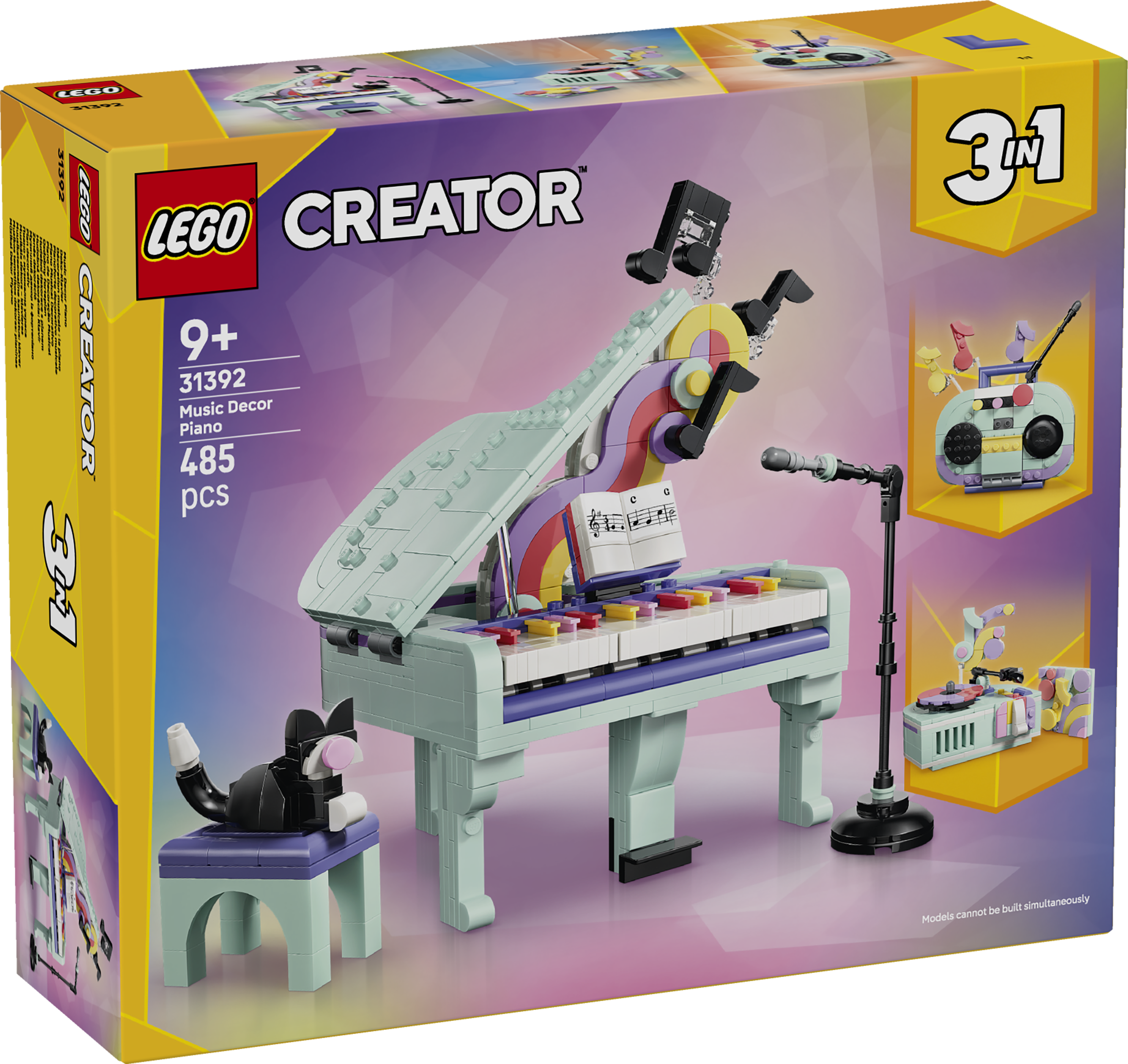 LEGO 31392 Creator 3 in 1 Music Decor Piano with Cat