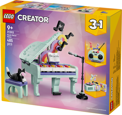 LEGO 31392 Creator 3 in 1 Music Decor Piano with Cat