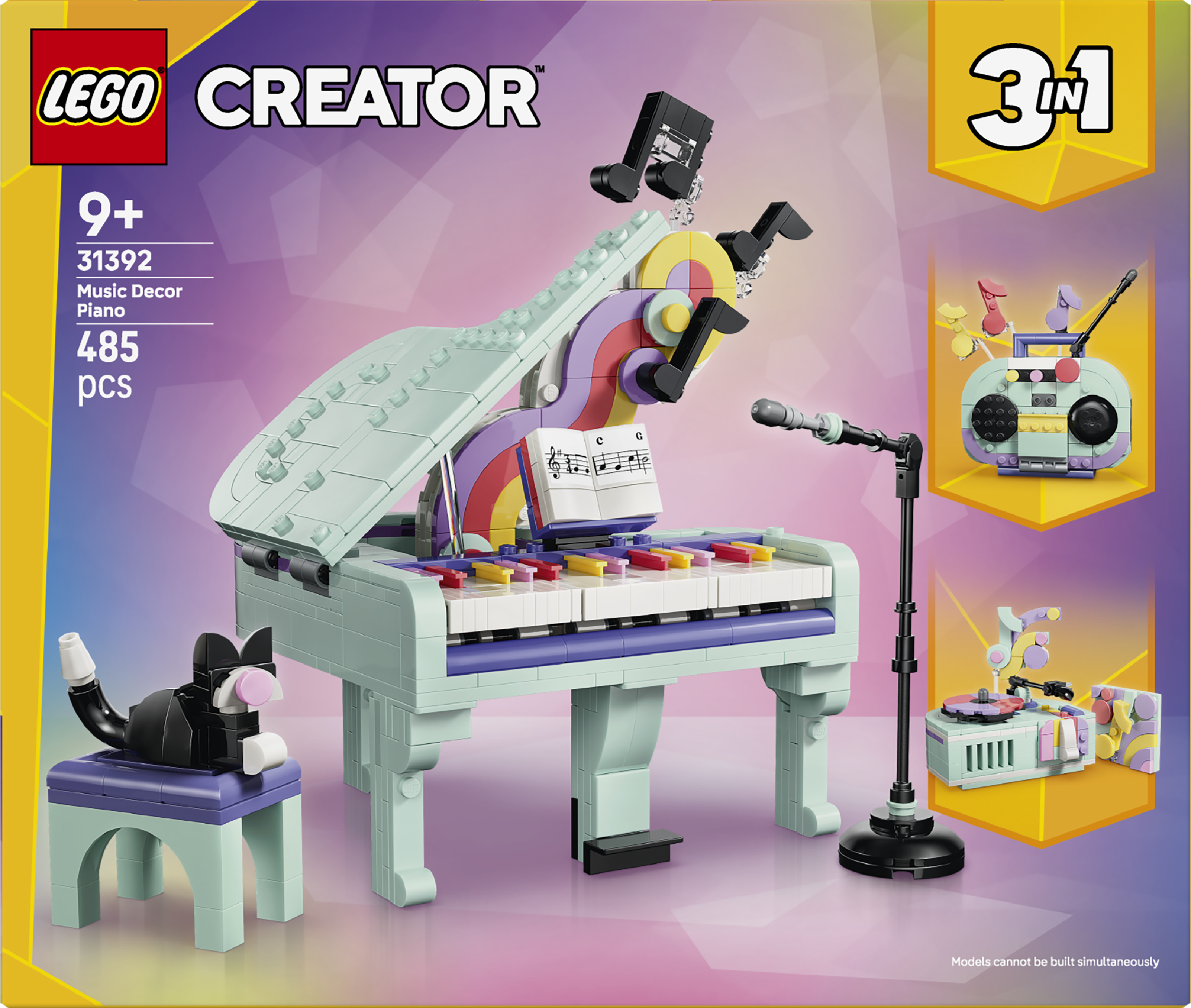 LEGO 31392 Creator 3 in 1 Music Decor Piano with Cat