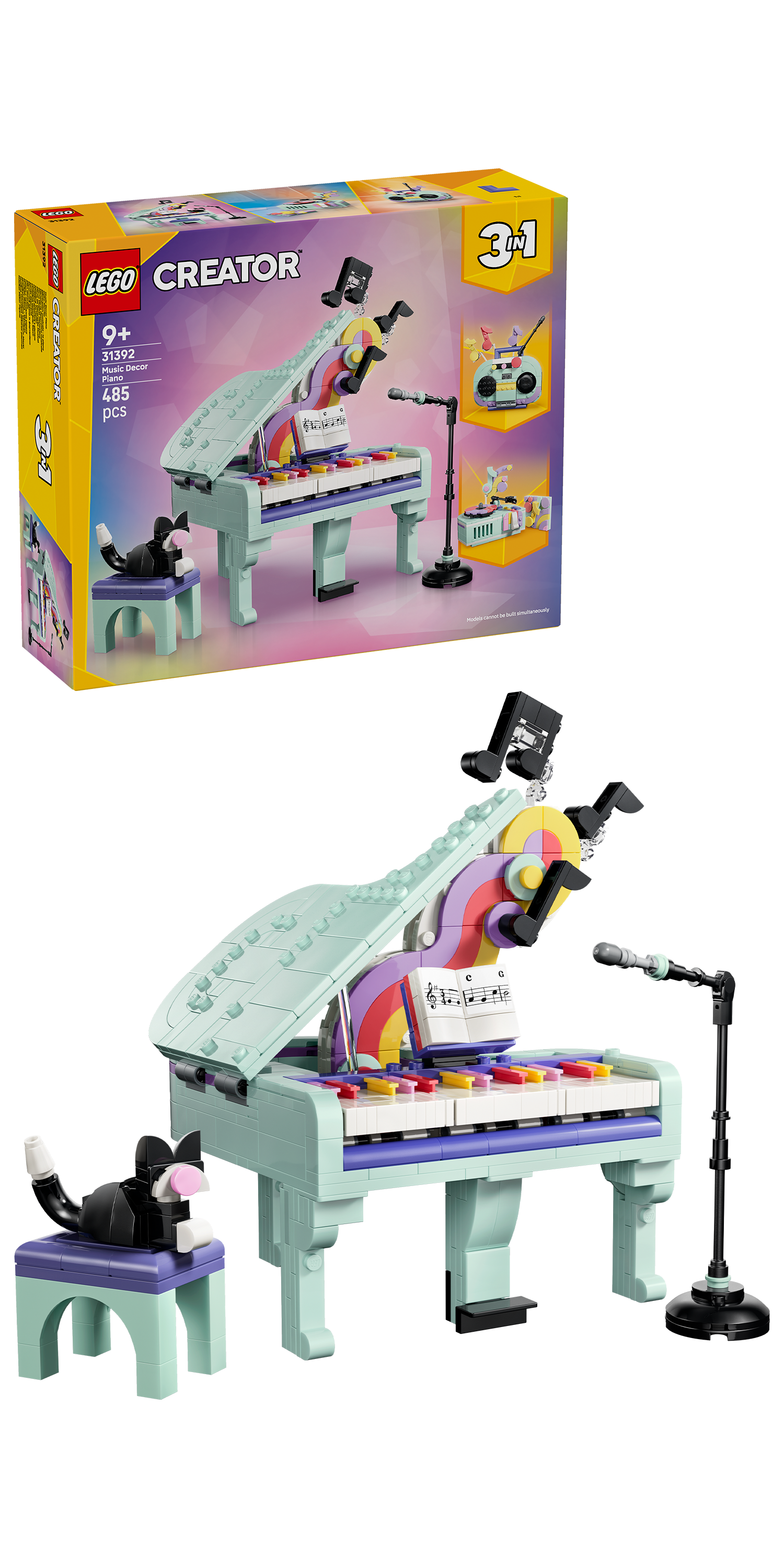 LEGO 31392 Creator 3 in 1 Music Decor Piano with Cat