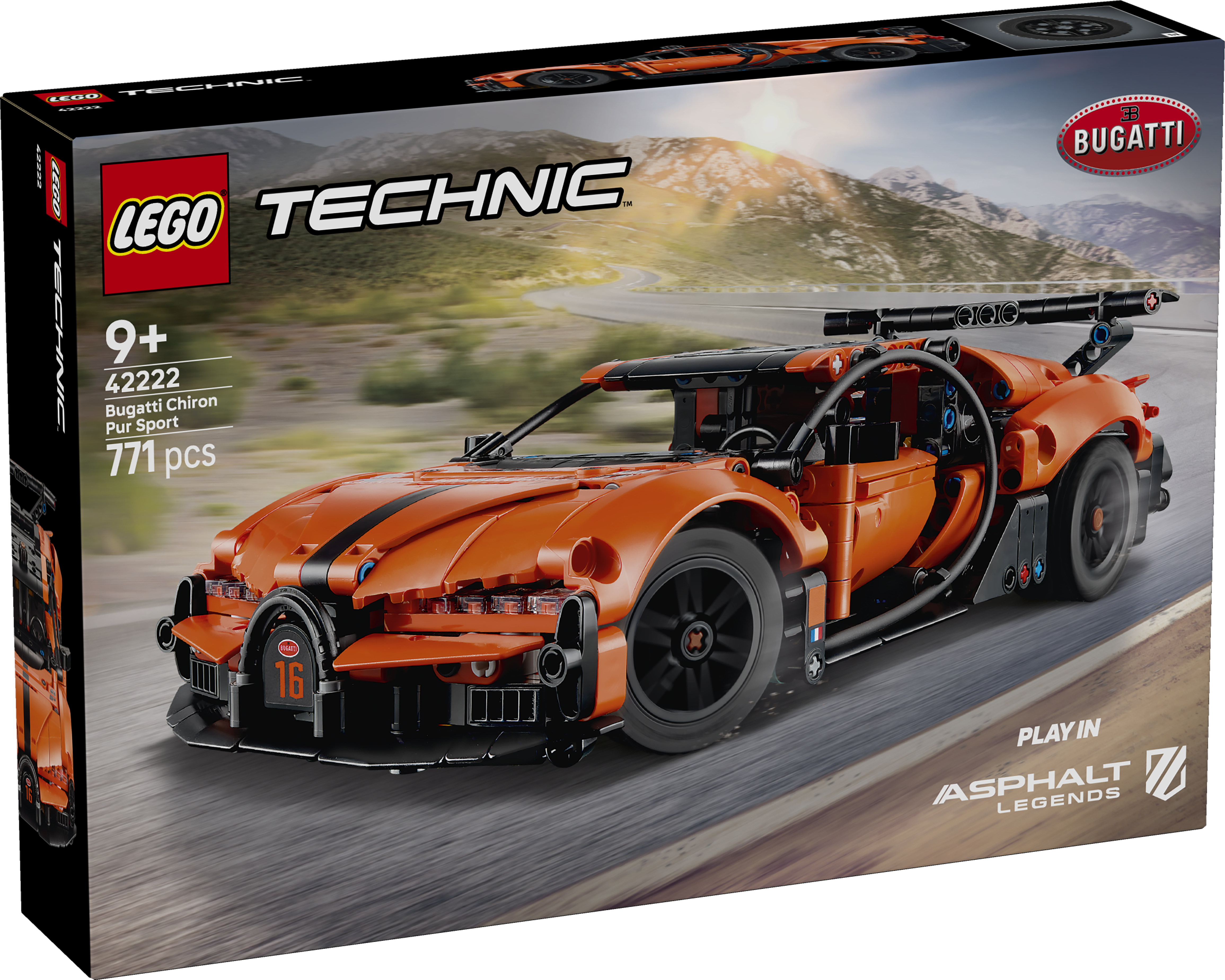 LEGO 42222 Technic Bugatti Chiron Pur Sport Hypercar