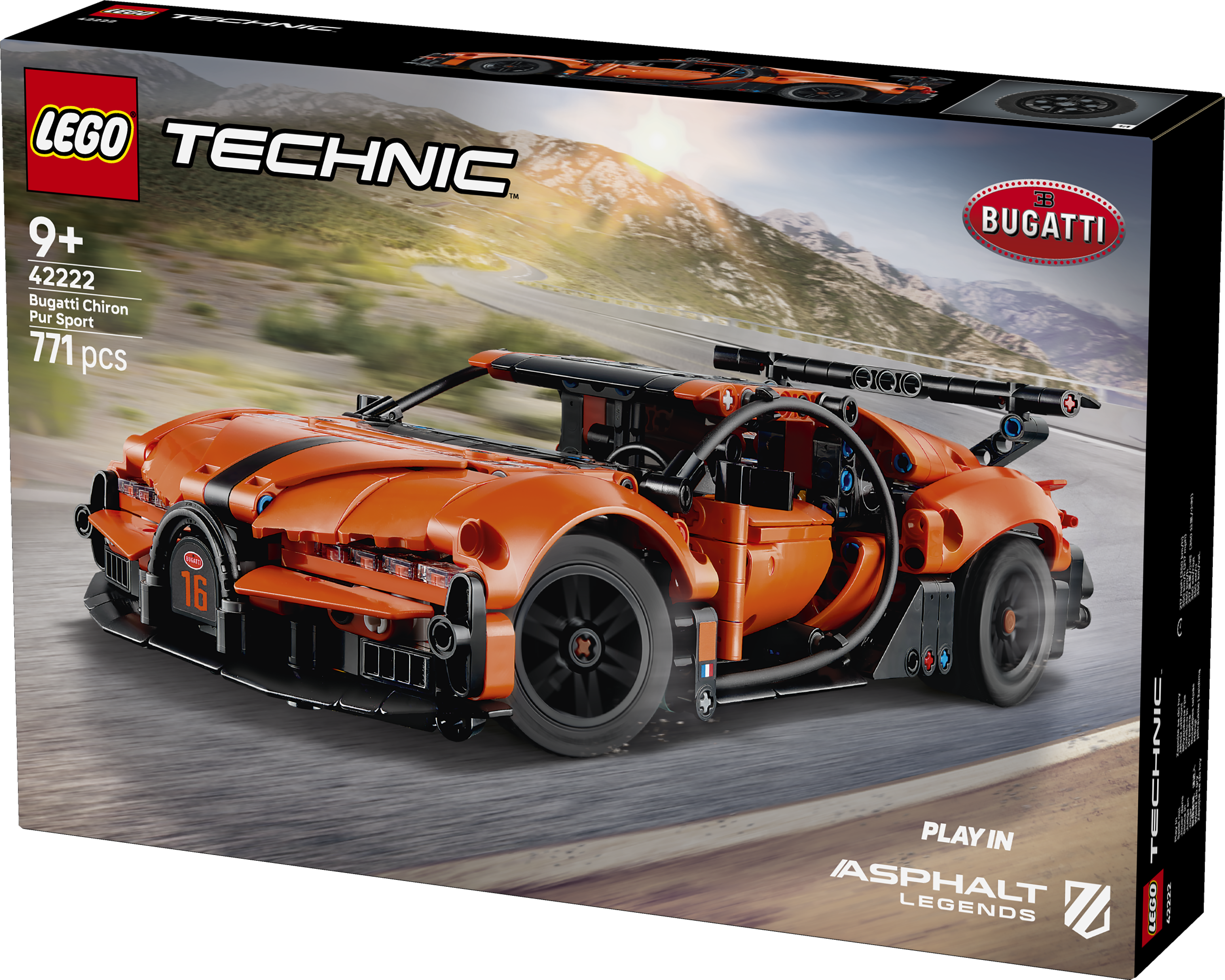 LEGO 42222 Technic Bugatti Chiron Pur Sport Hypercar