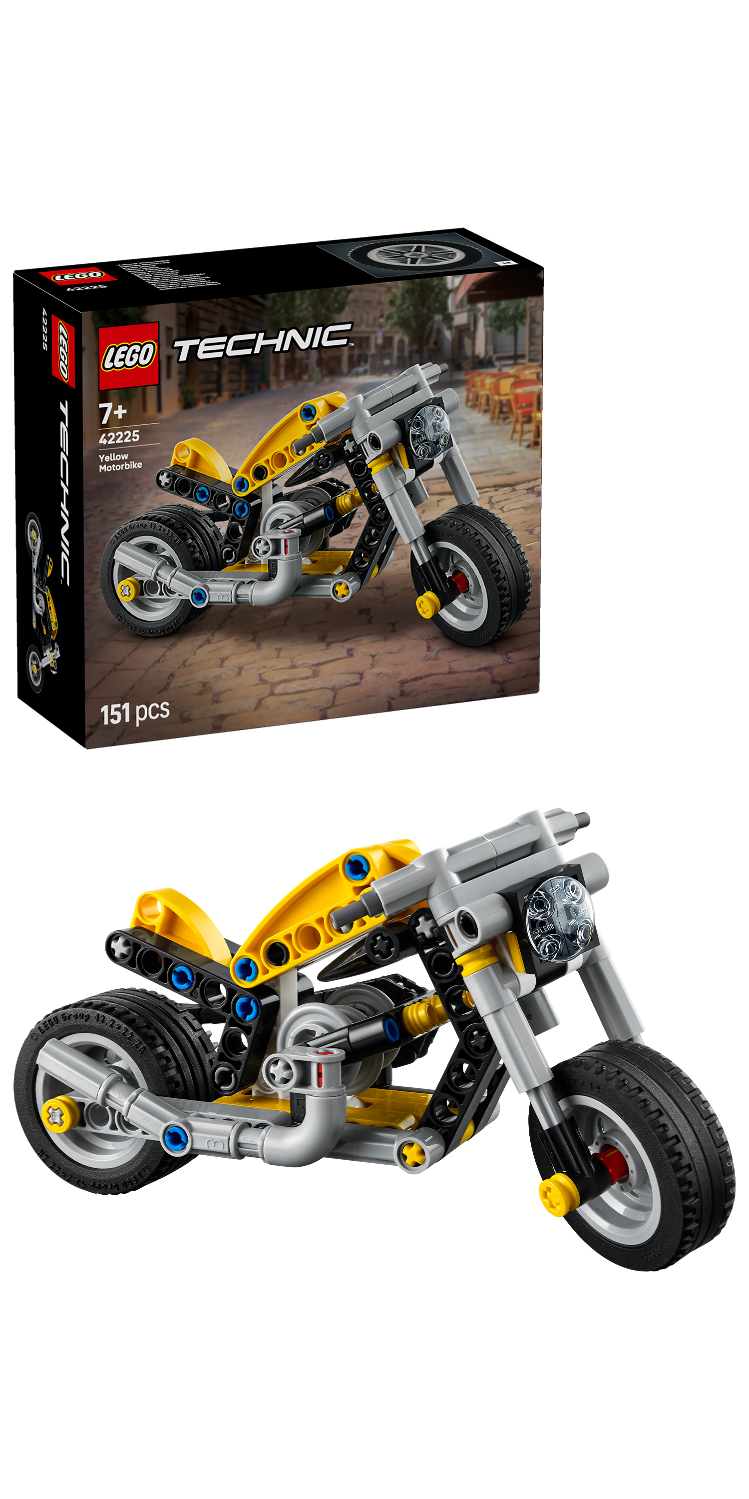 LEGO 42225 Yellow Motorbike