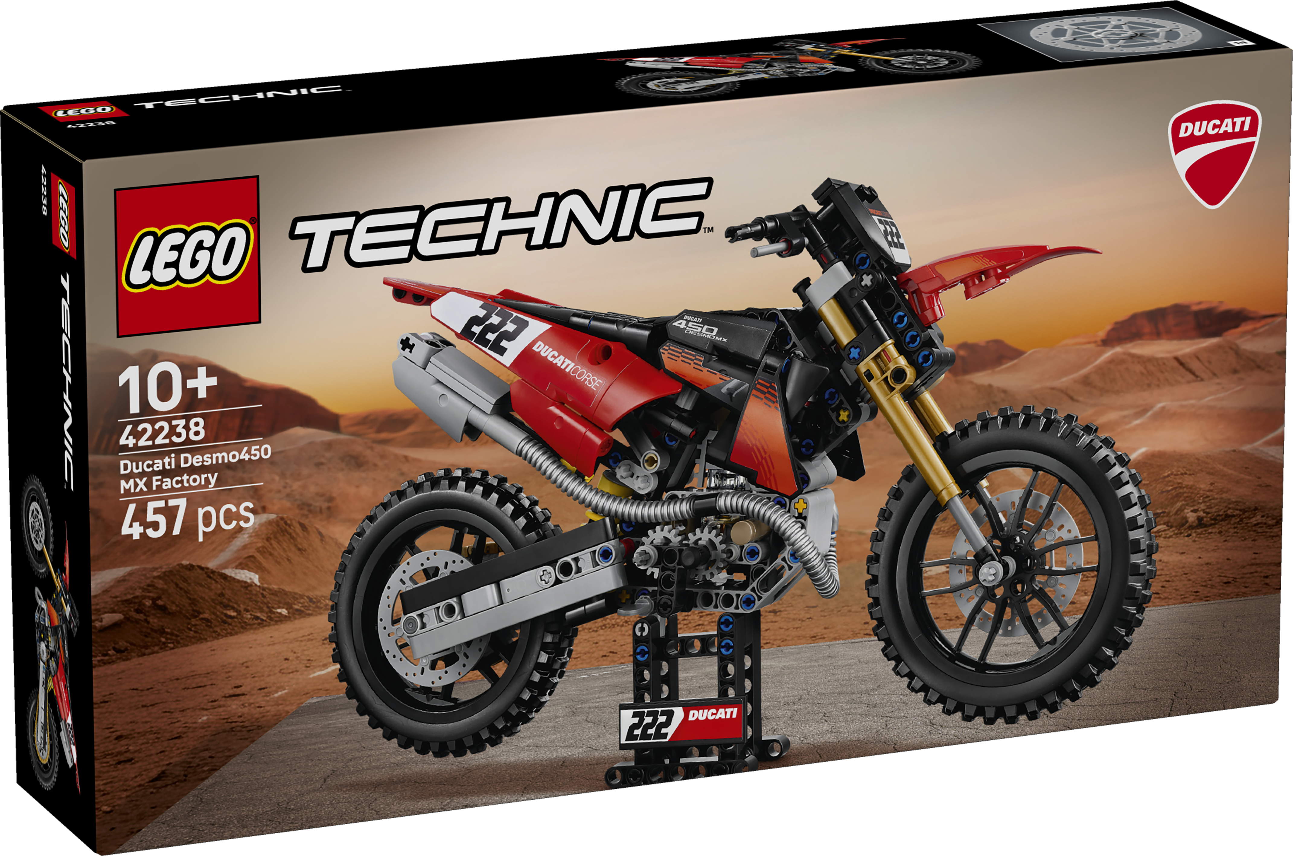 LEGO 42238 Technic Ducati Desmo450 MX Factory Motorcycle