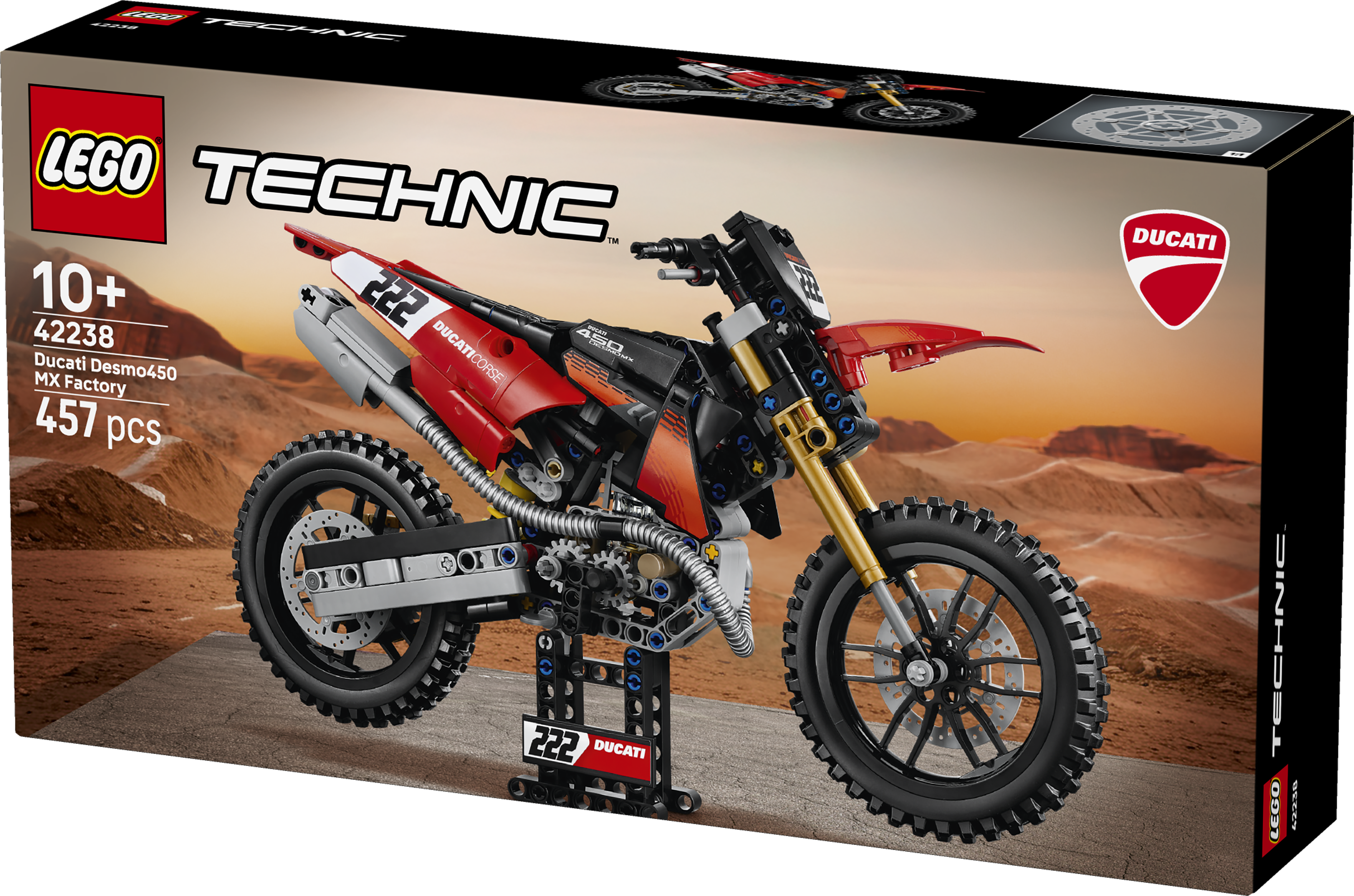 LEGO 42238 Technic Ducati Desmo450 MX Factory Motorcycle