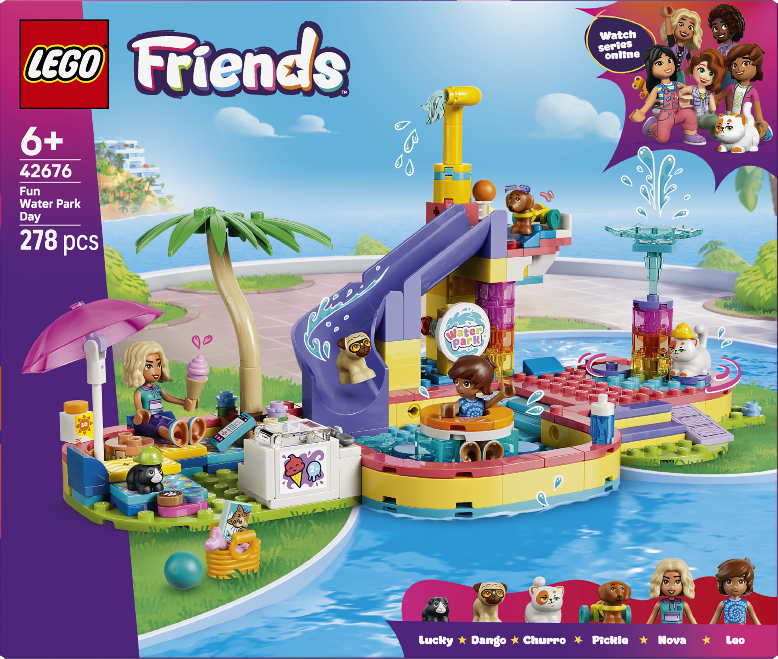 LEGO 42676 Friends Fun Water Park Day Building Toy Playset