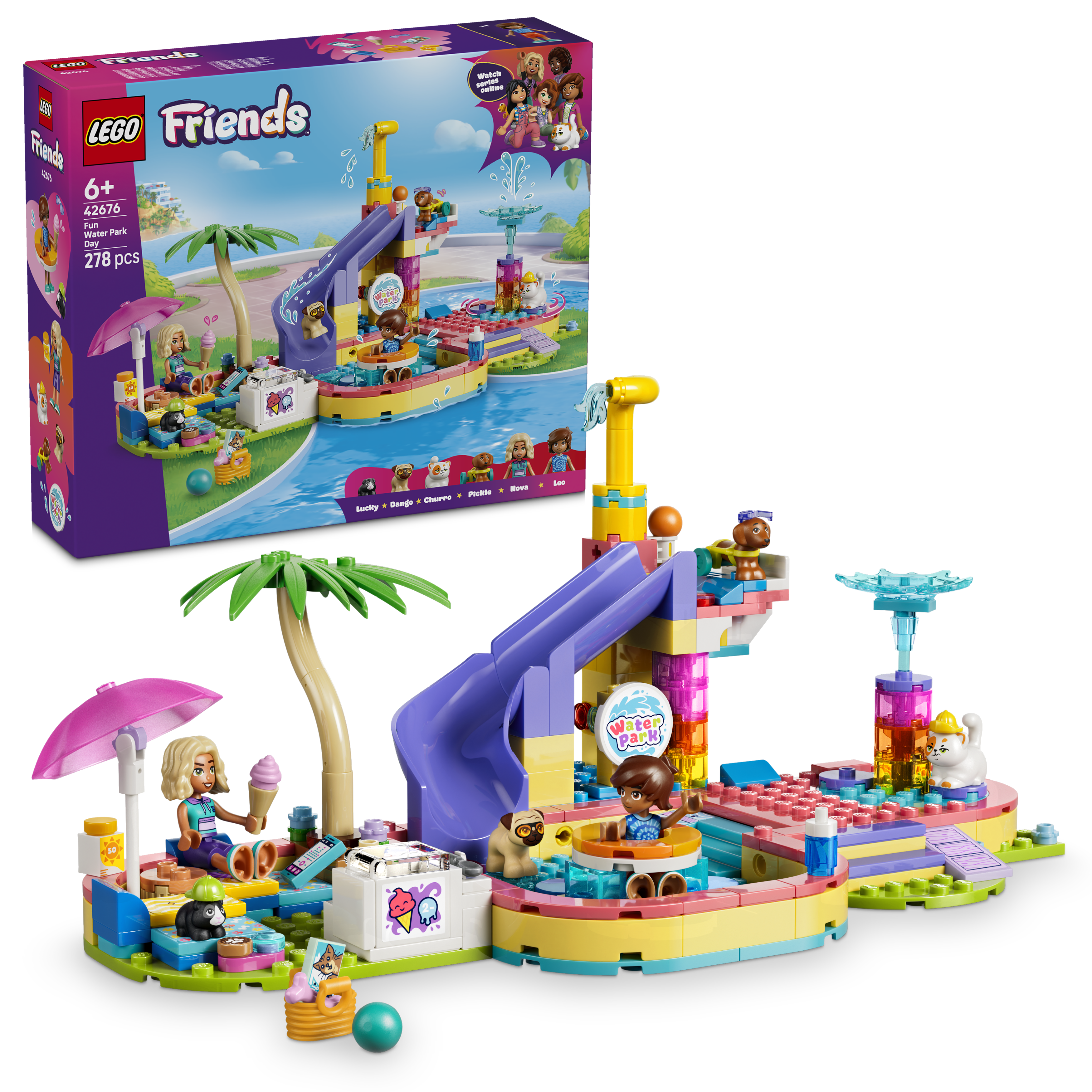 LEGO 42676 Friends Fun Water Park Day Building Toy Playset