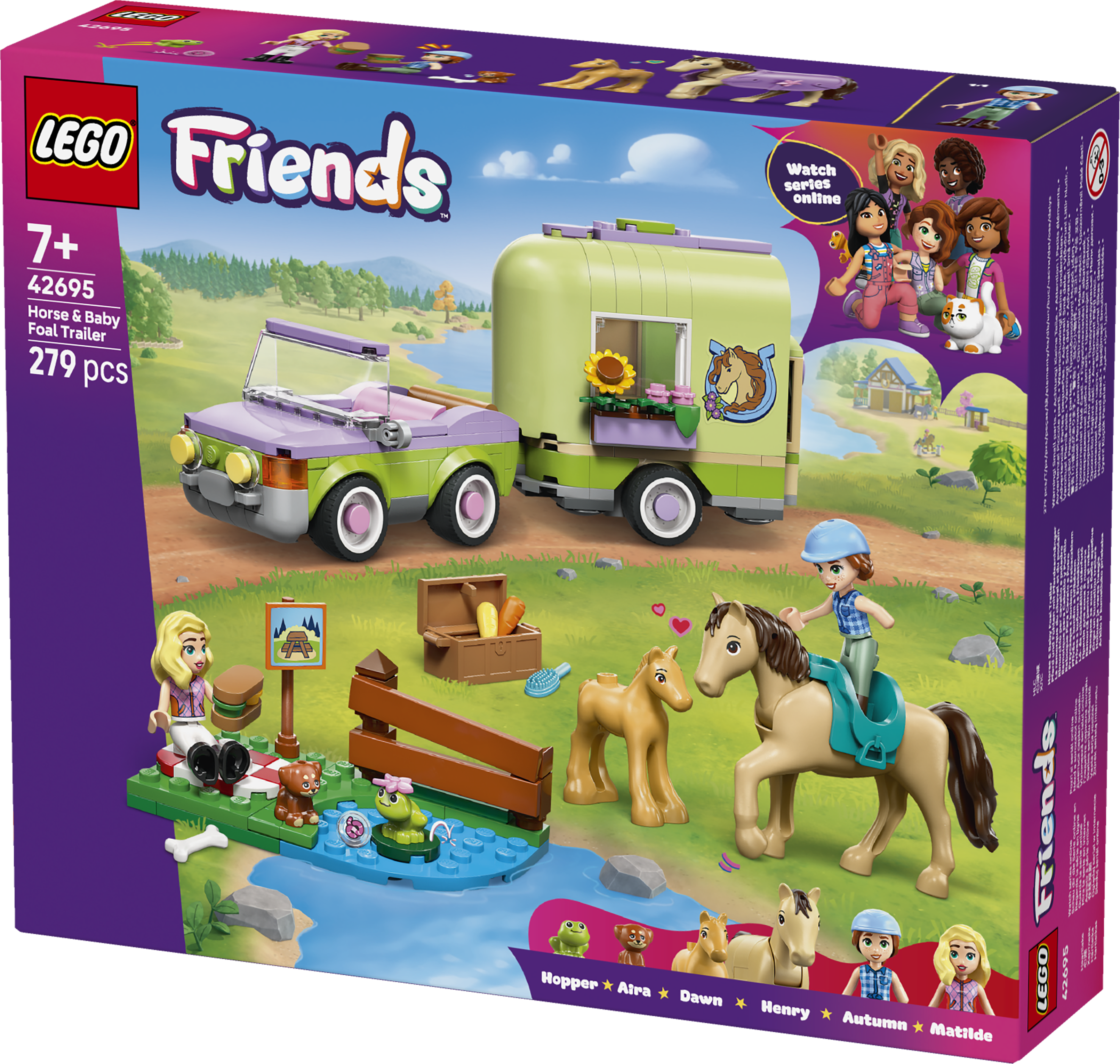 LEGO 42695 Friends Horse & Baby Foal Trailer