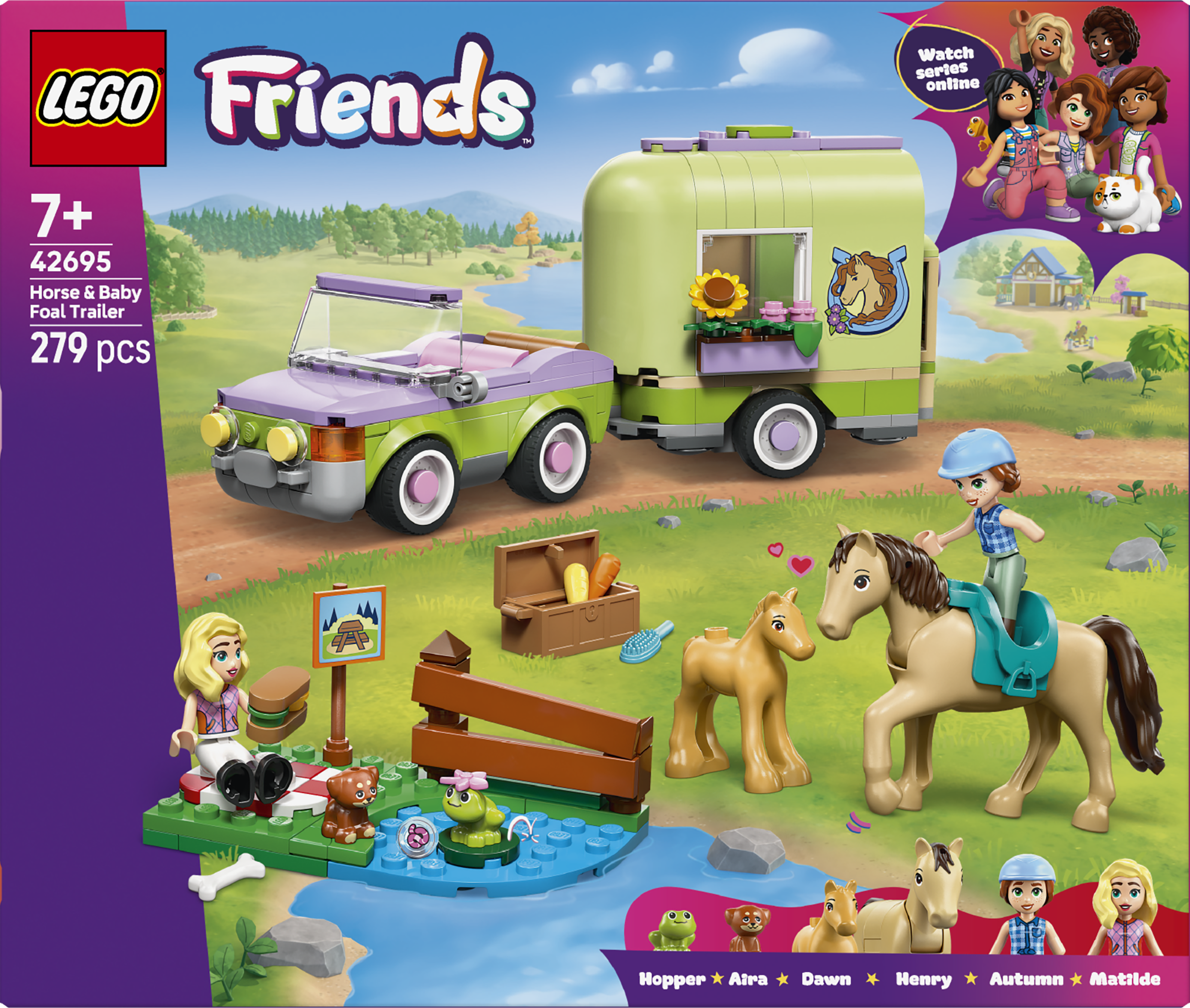 LEGO 42695 Friends Horse & Baby Foal Trailer