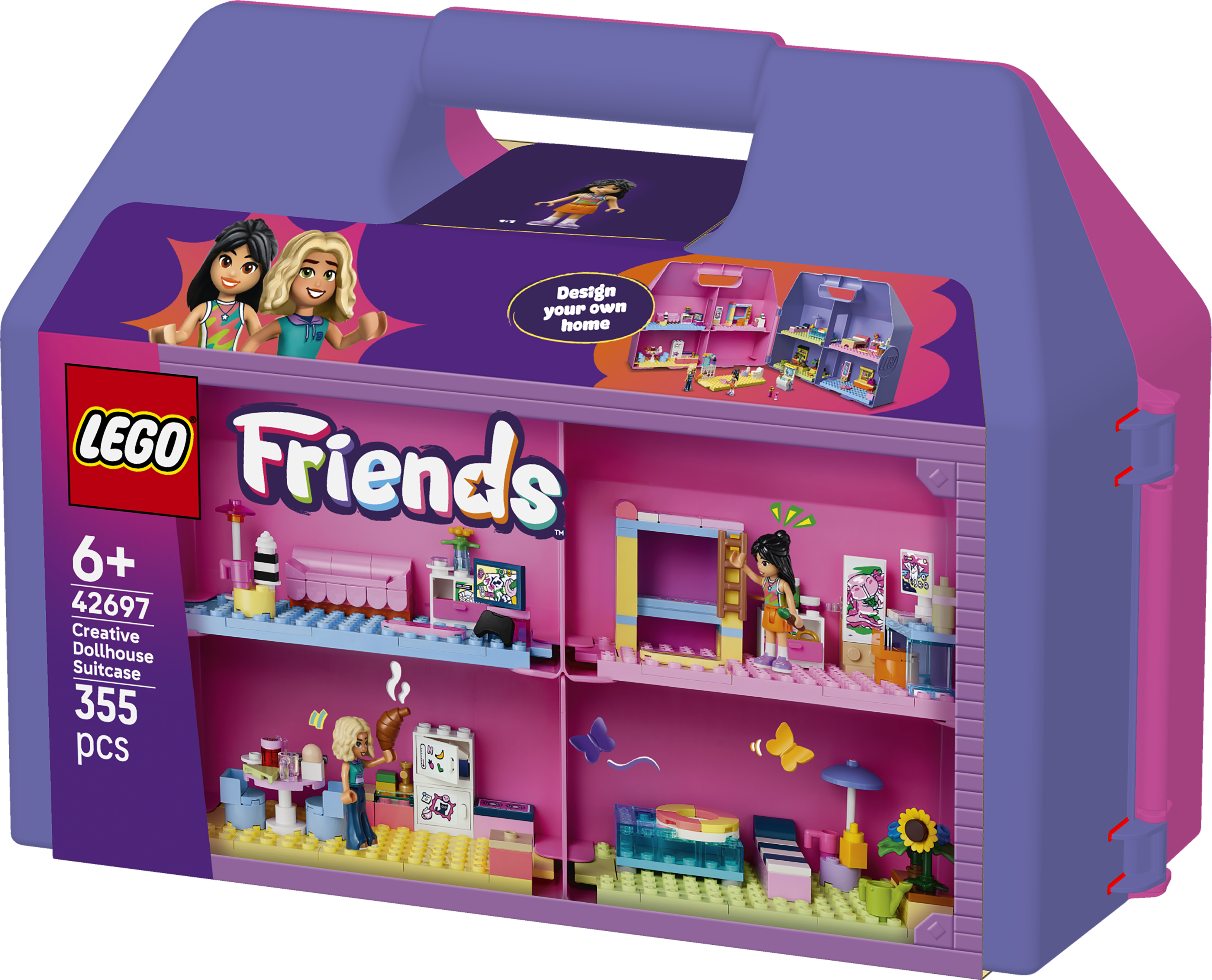 LEGO 42697 Friends Creative Dollhouse Suitcase Building Set