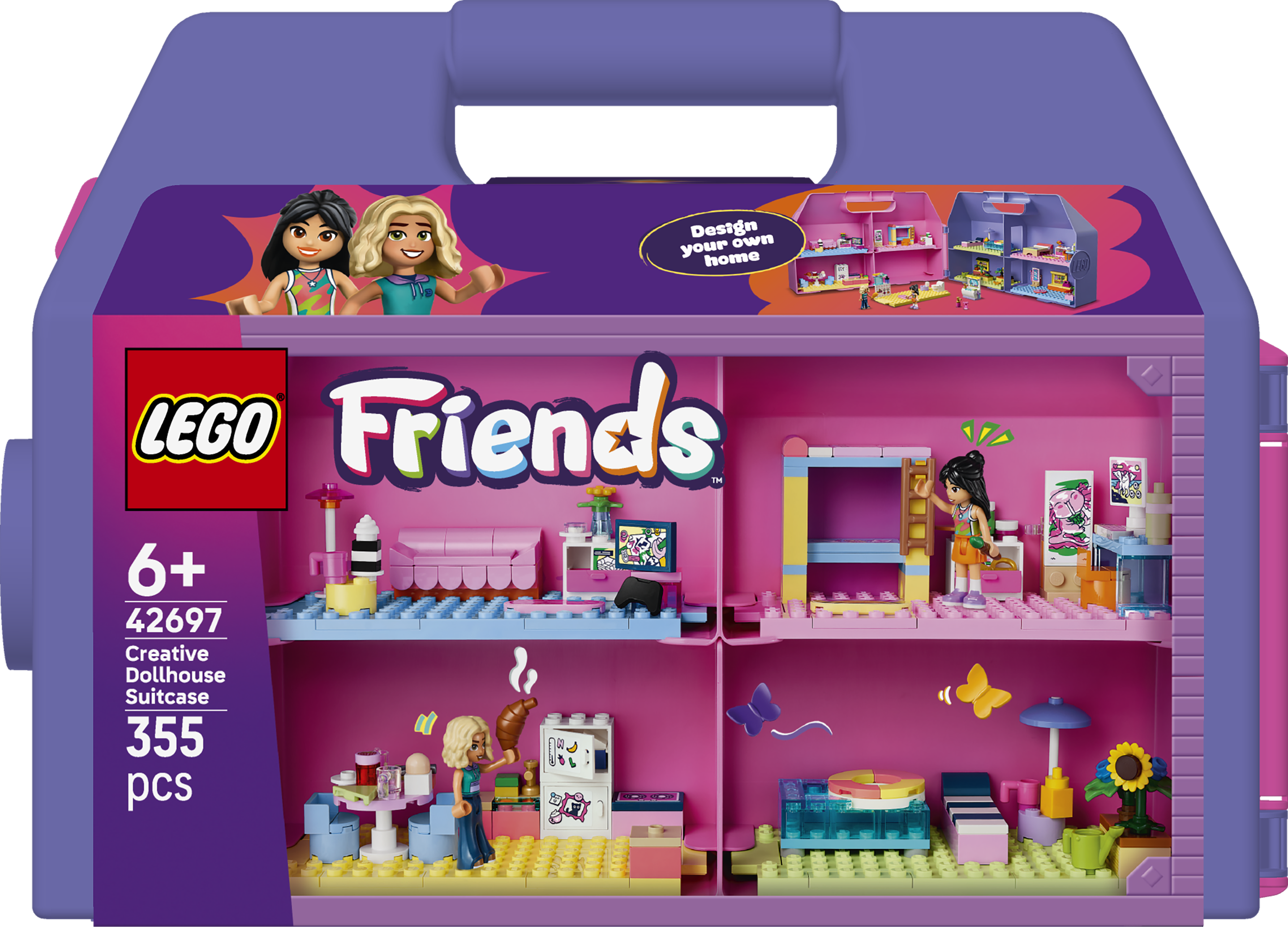 LEGO 42697 Friends Creative Dollhouse Suitcase Building Set