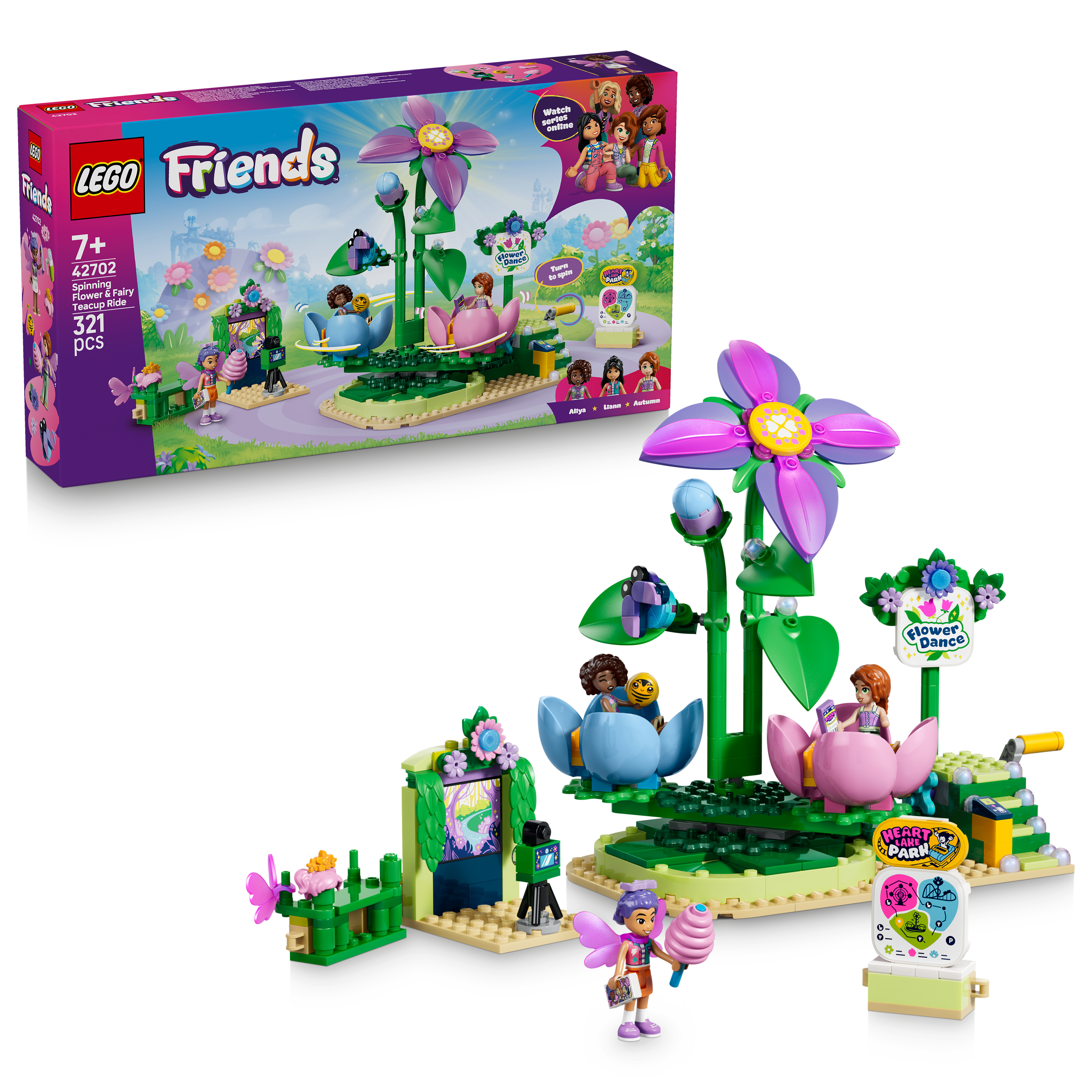 LEGO 42702 Friends Spinning Flower & Fairy Teacup Ride Toy