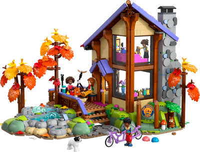 LEGO 42705 Friends Cozy Fall Forest Cabin Building Toy