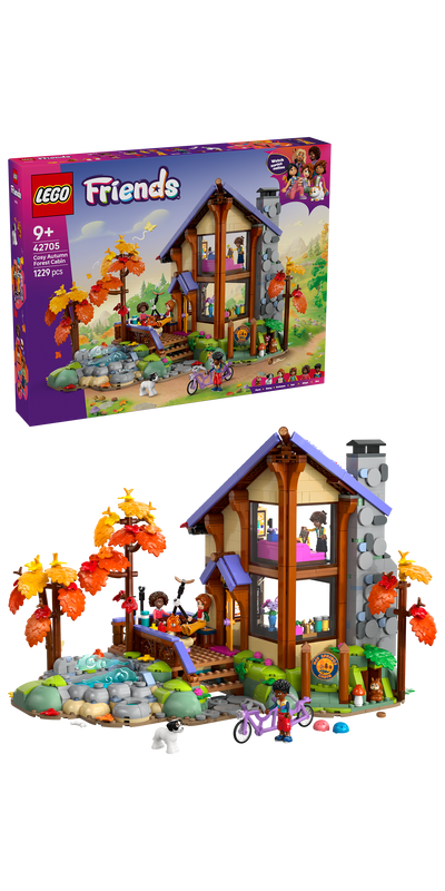 LEGO 42705 Friends Cozy Fall Forest Cabin Building Toy