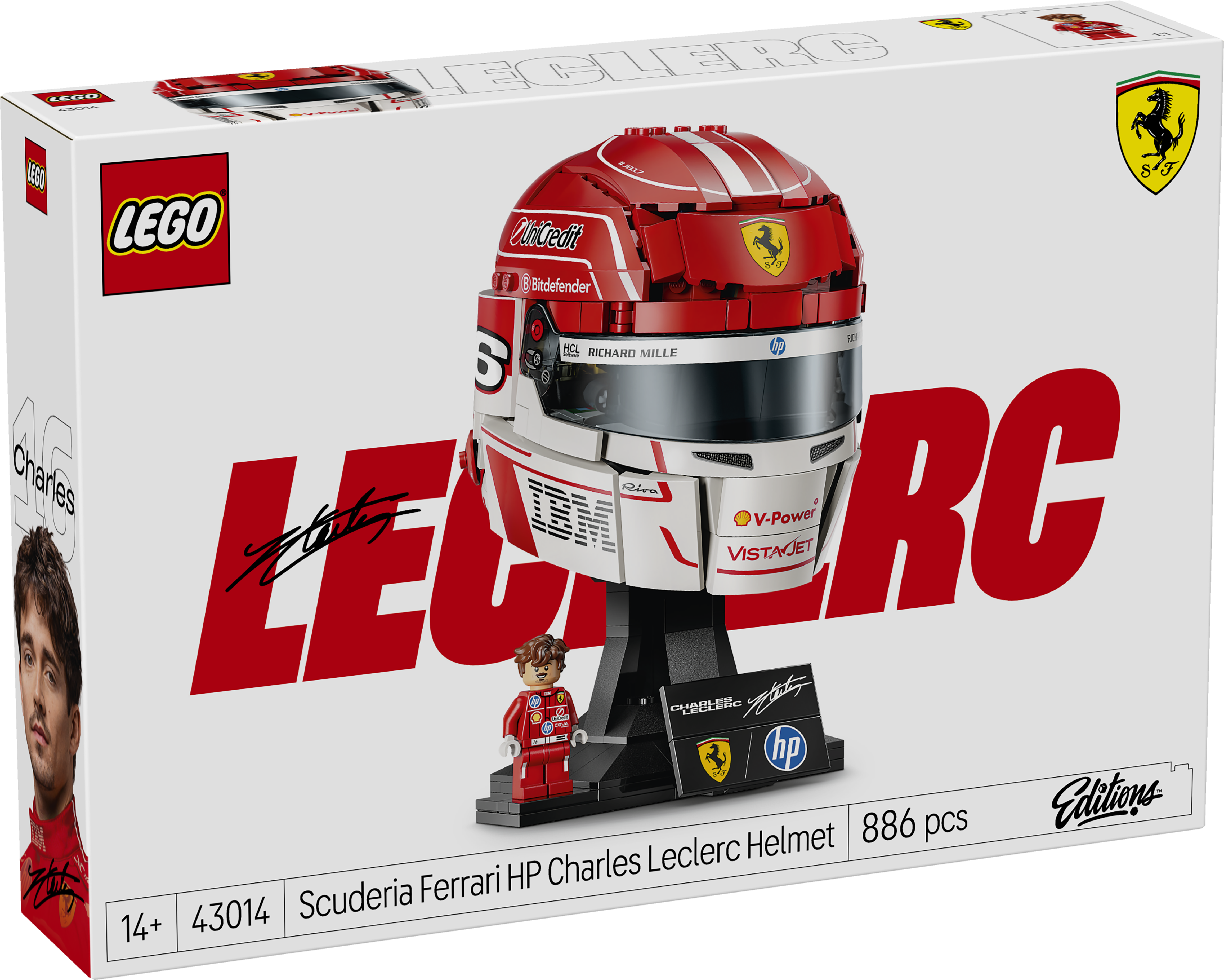 LEGO 43014 Editions Formula 1 Scuderia Ferrari HP Charles Leclerc Helmet