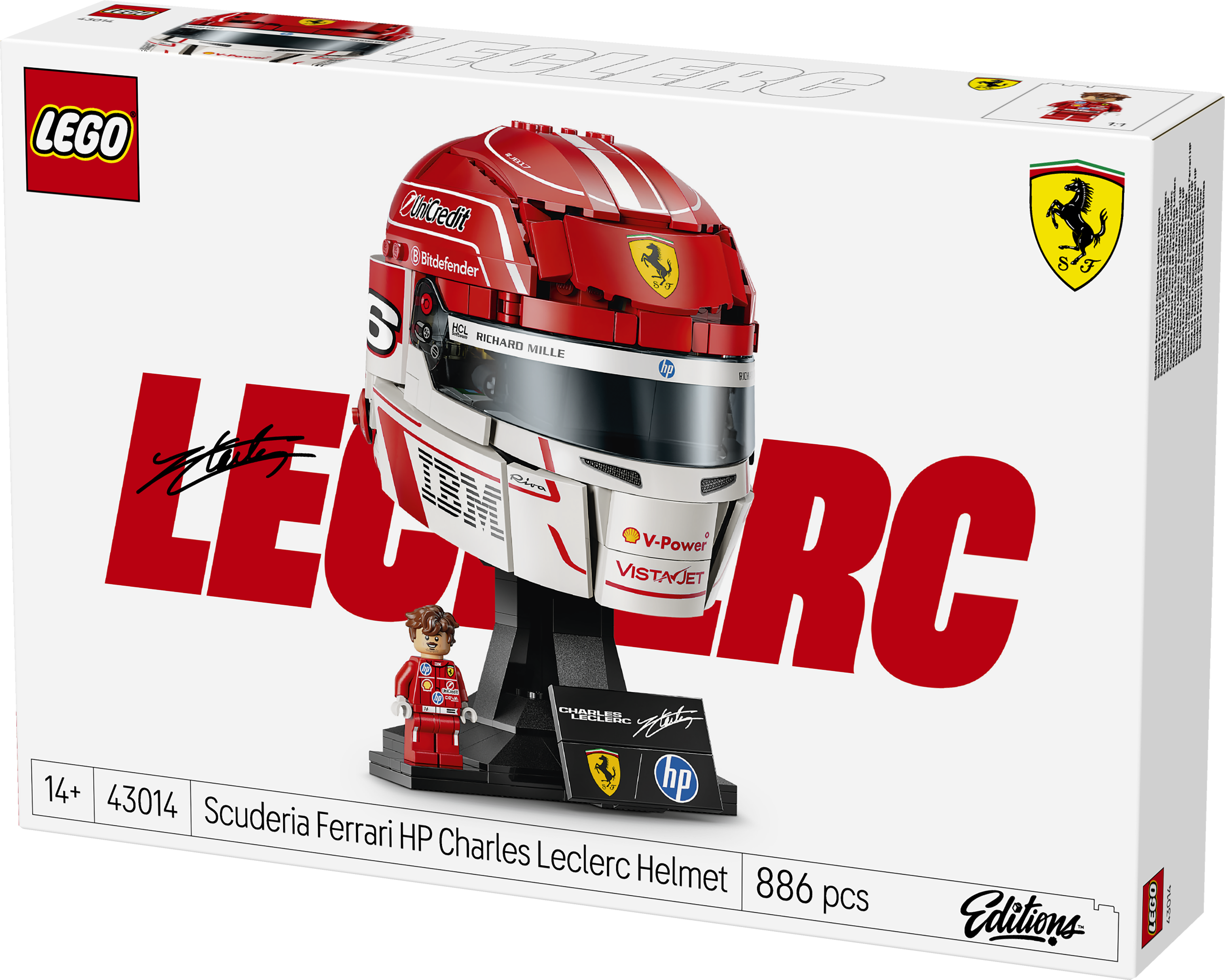LEGO 43014 Editions Formula 1 Scuderia Ferrari HP Charles Leclerc Helmet