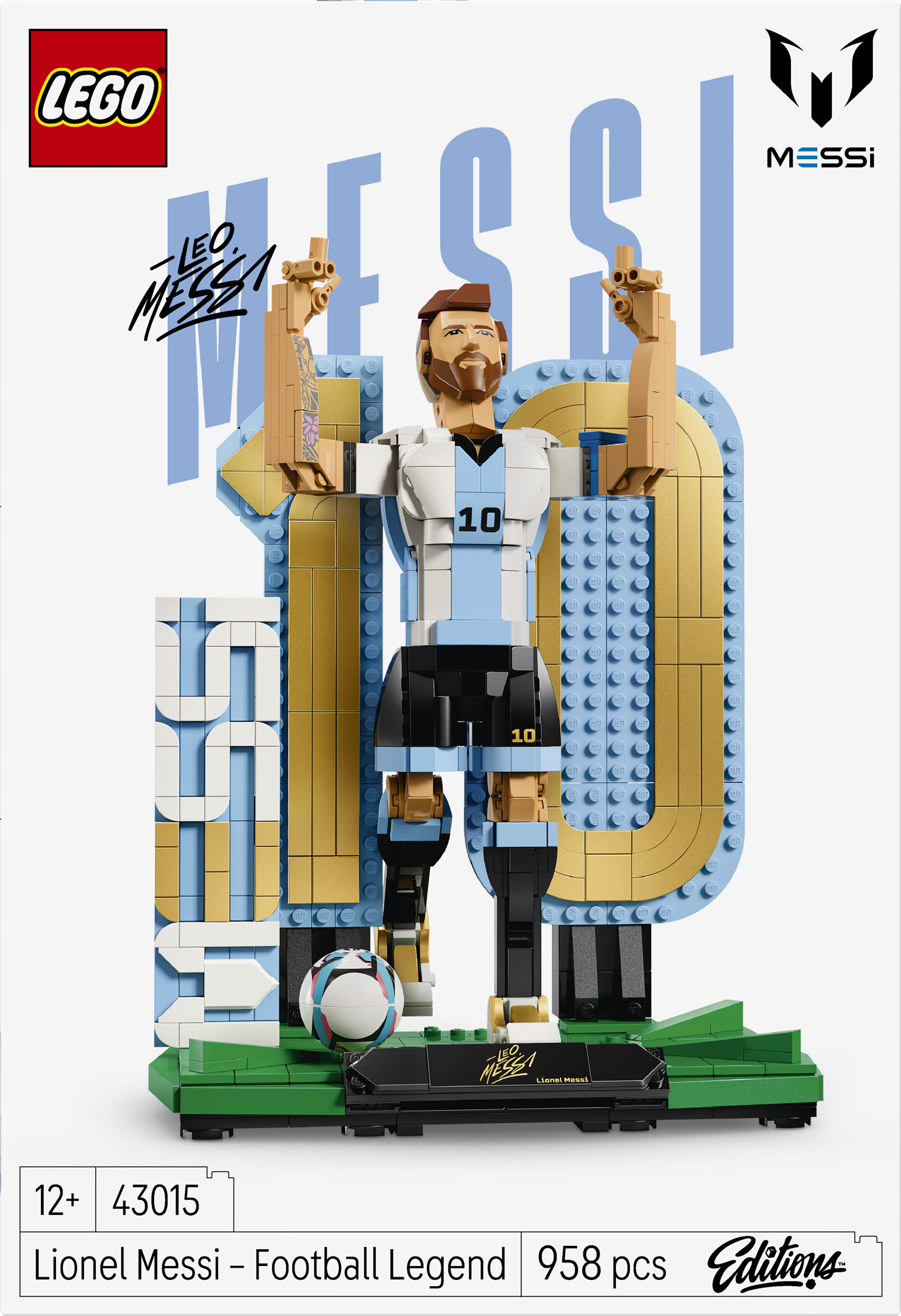 LEGO 43015 Editions Football Lionel Messi – Soccer Legend
