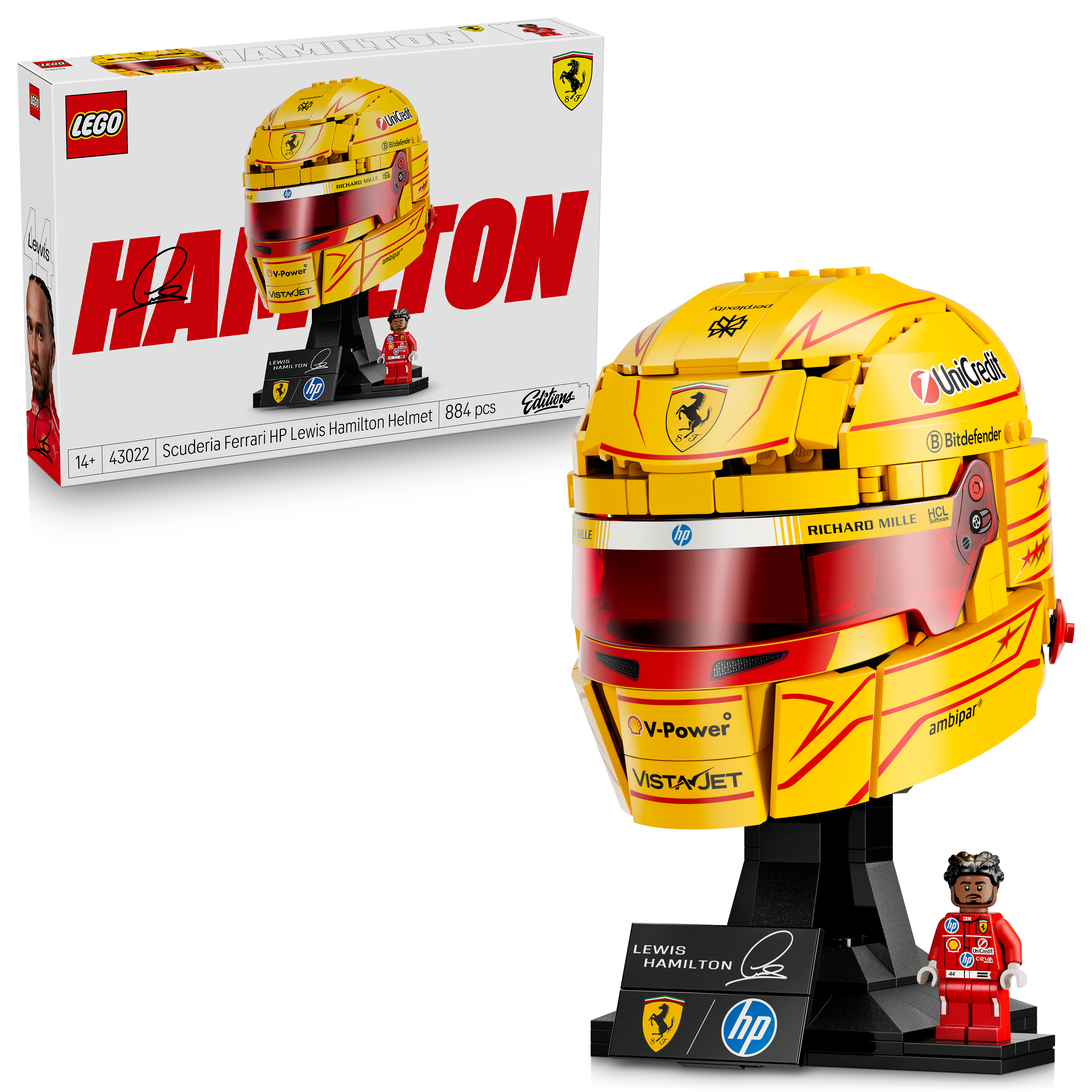 LEGO 43022 Editions Formula 1 Scuderia Ferrari HP Lewis Hamilton Helmet