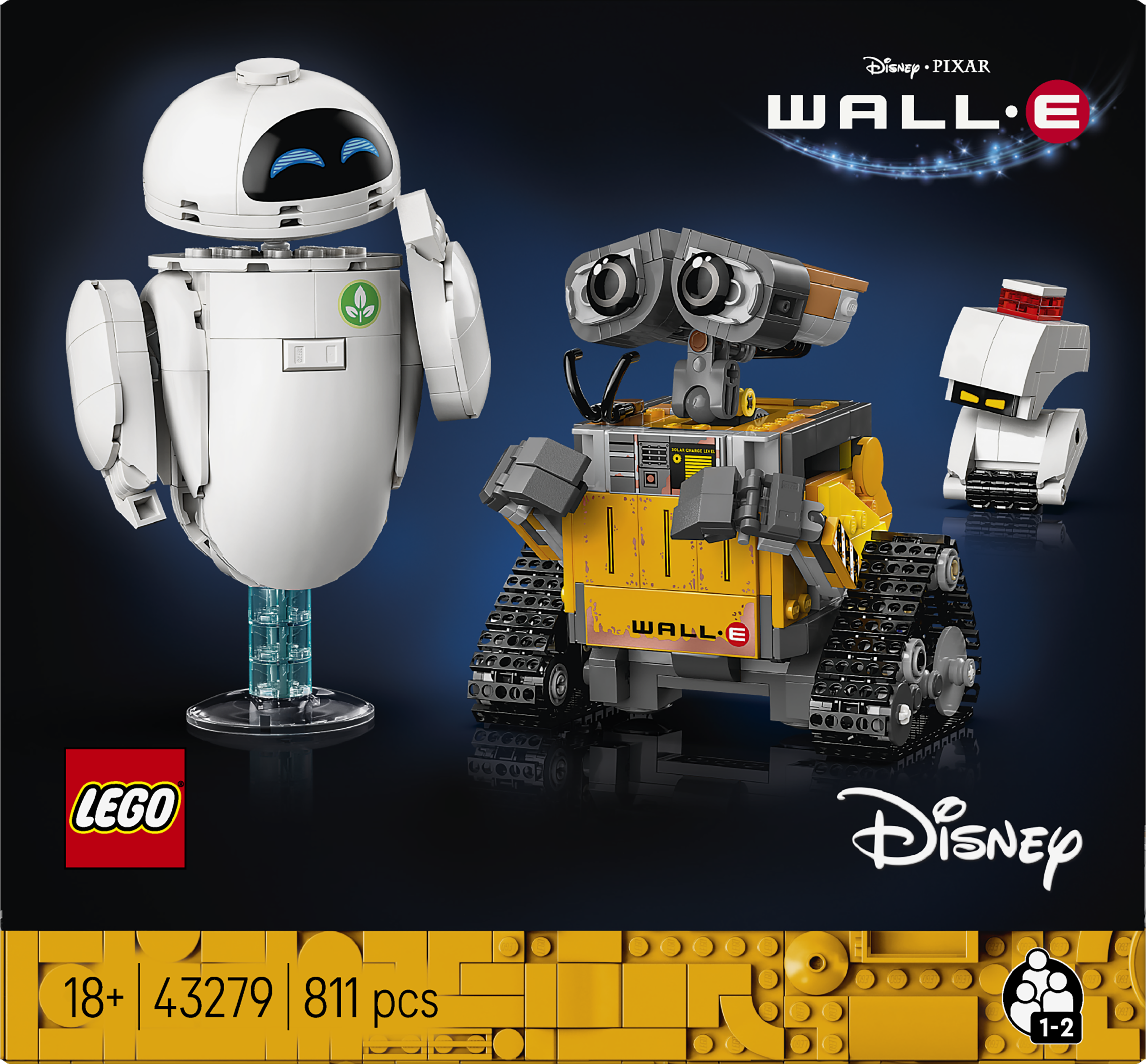 LEGO 43279 Disney and Pixar WALL-E and EVE Animated Film Building Set