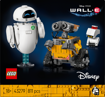 LEGO 43279 Disney and Pixar WALL-E and EVE Animated Film Building Set