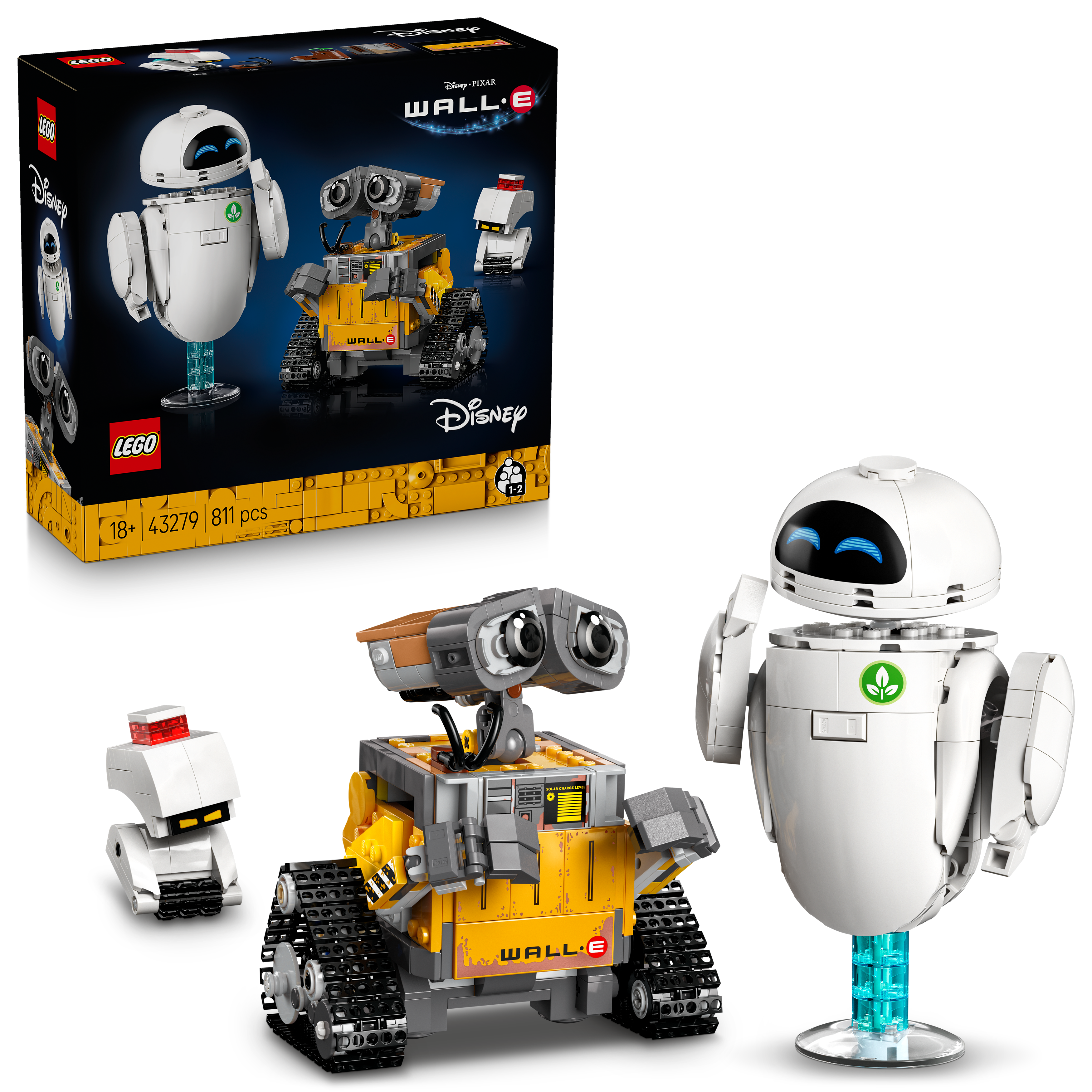 LEGO 43279 Disney and Pixar WALL-E and EVE Animated Film Building Set