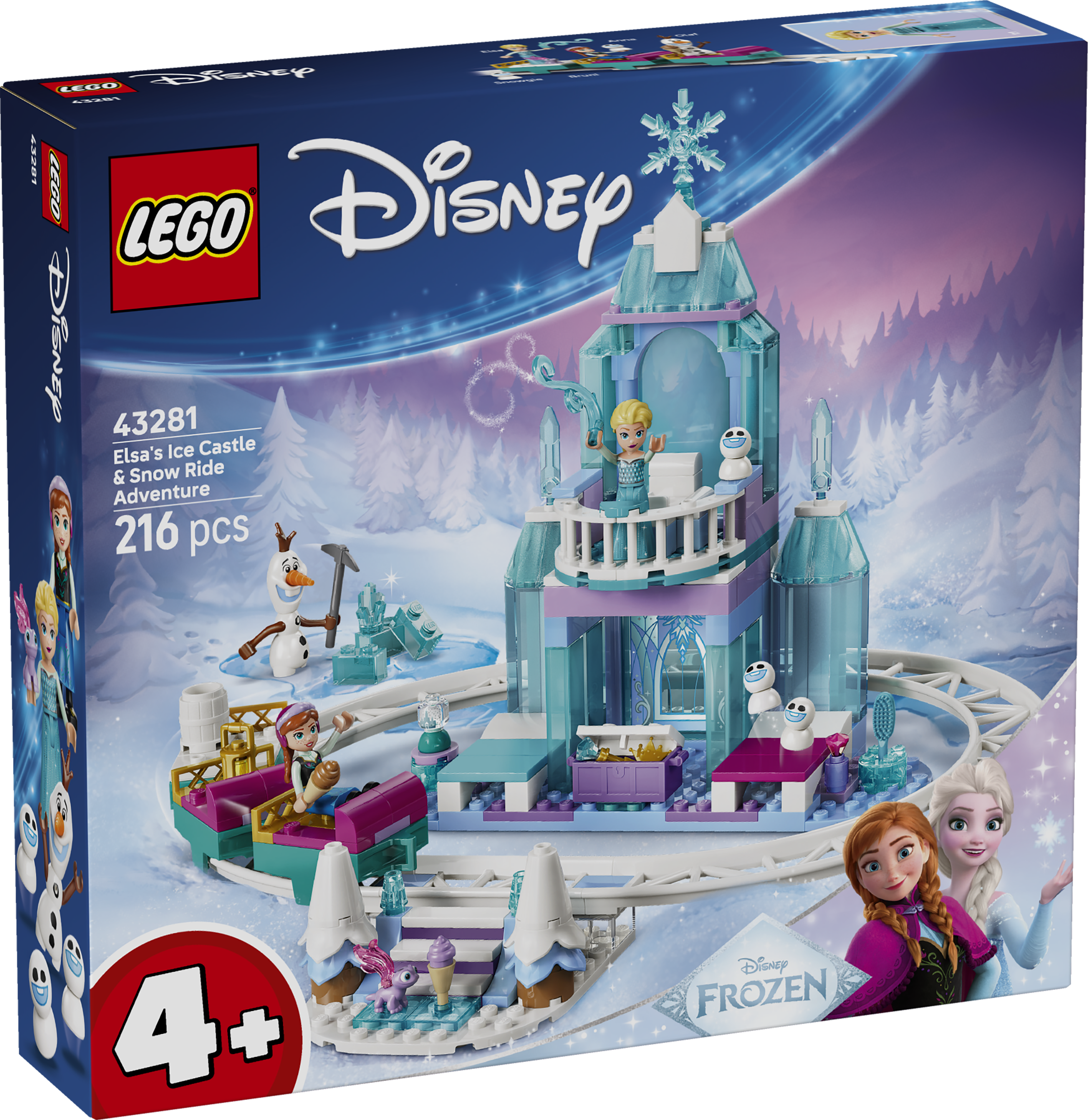 LEGO 43281 Disney Princess Elsa's Ice Castle & Snow Ride Adventure