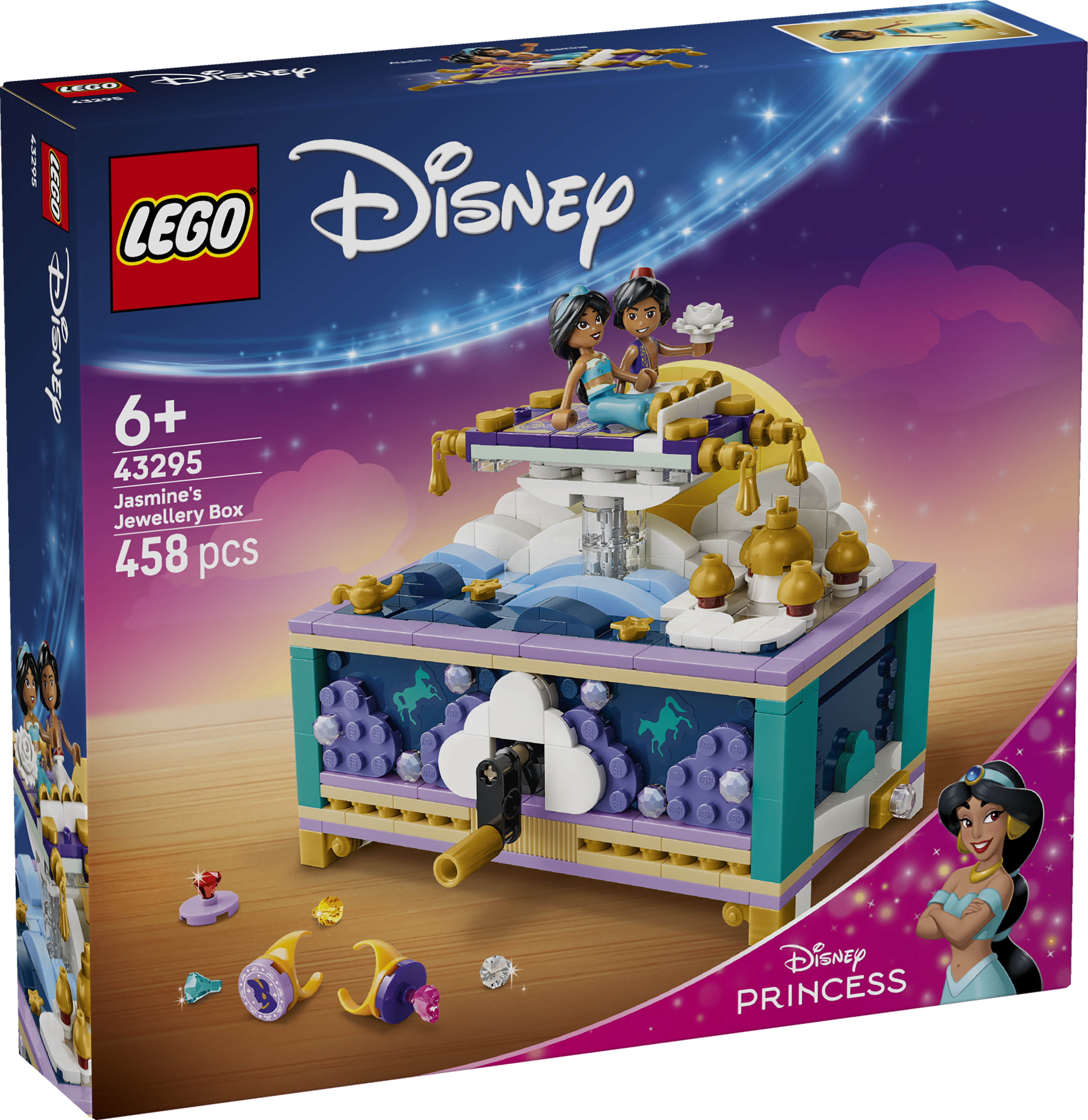 LEGO 43295 Disney Princess Jasmine’s Jewelry Box Building Toy