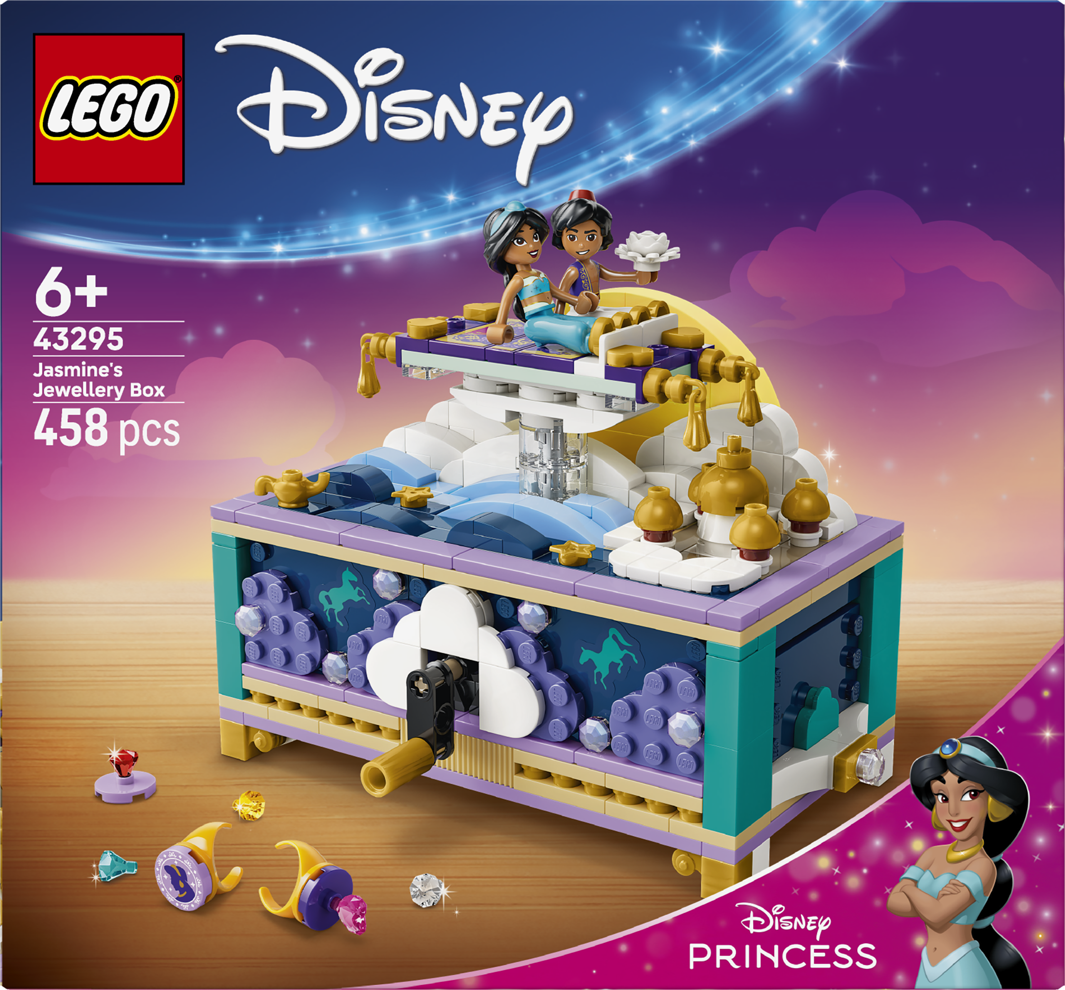 LEGO 43295 Disney Princess Jasmine’s Jewelry Box Building Toy