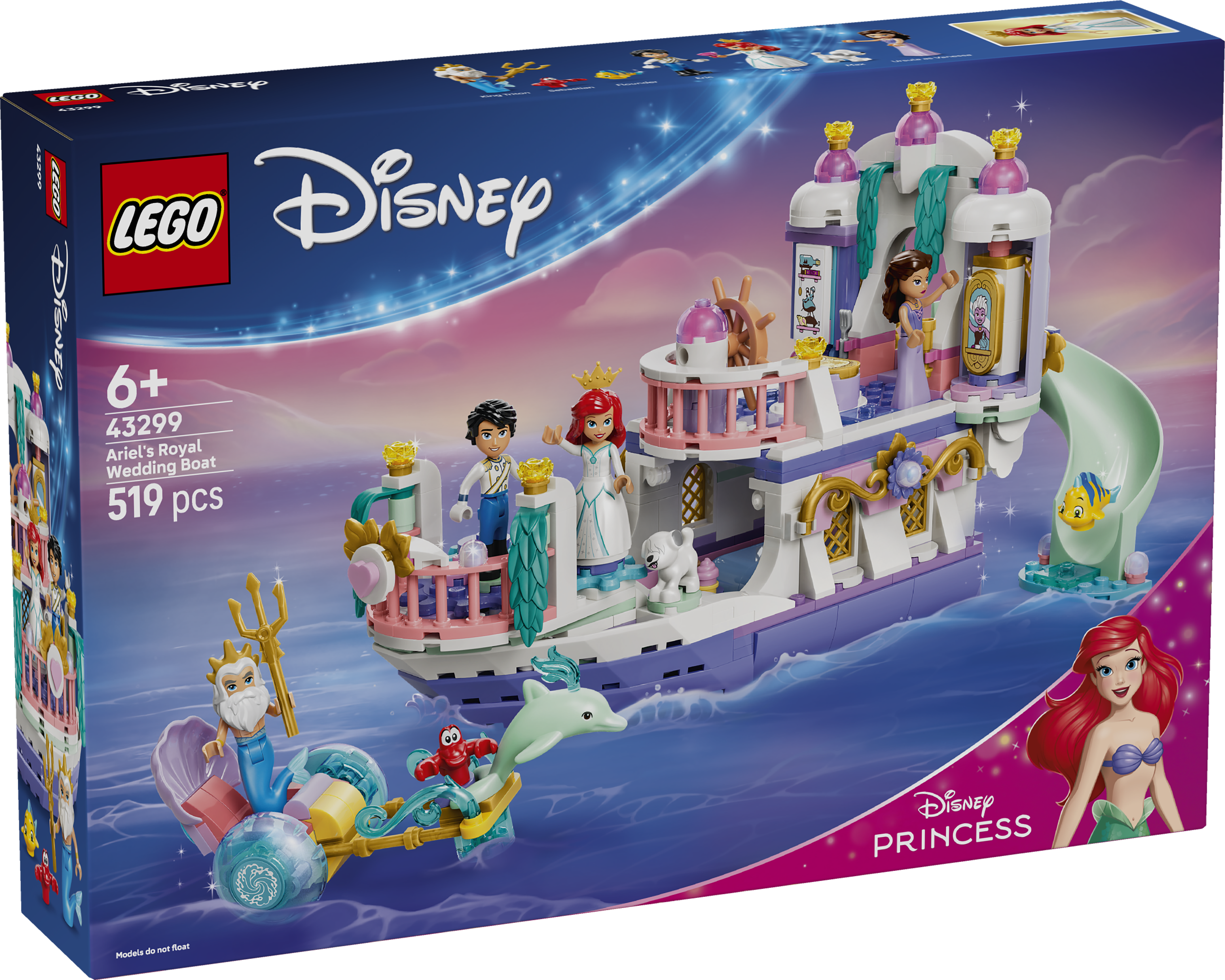 LEGO 43299Disney Princess Ariel’s Royal Wedding Boat