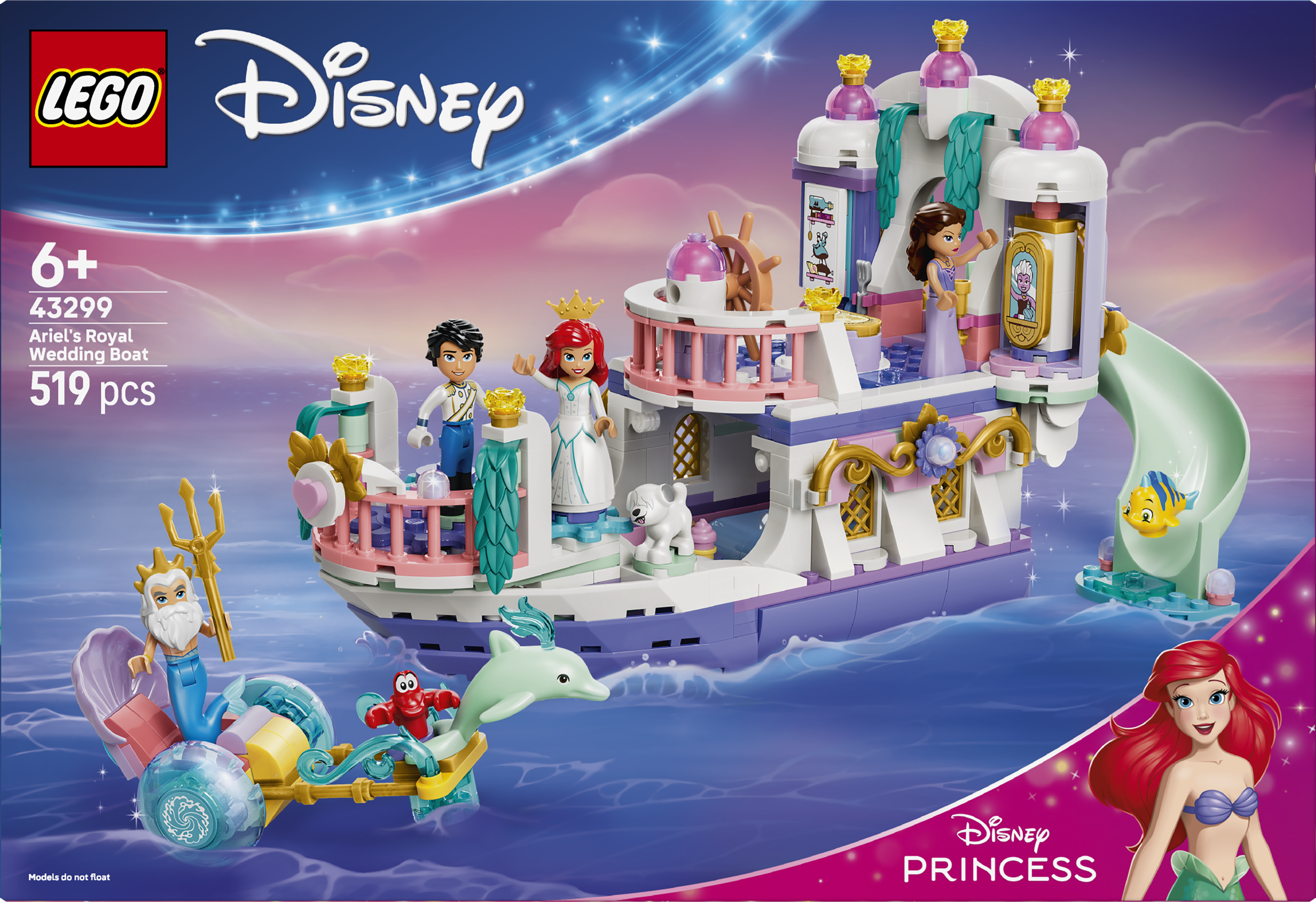 LEGO 43299Disney Princess Ariel’s Royal Wedding Boat