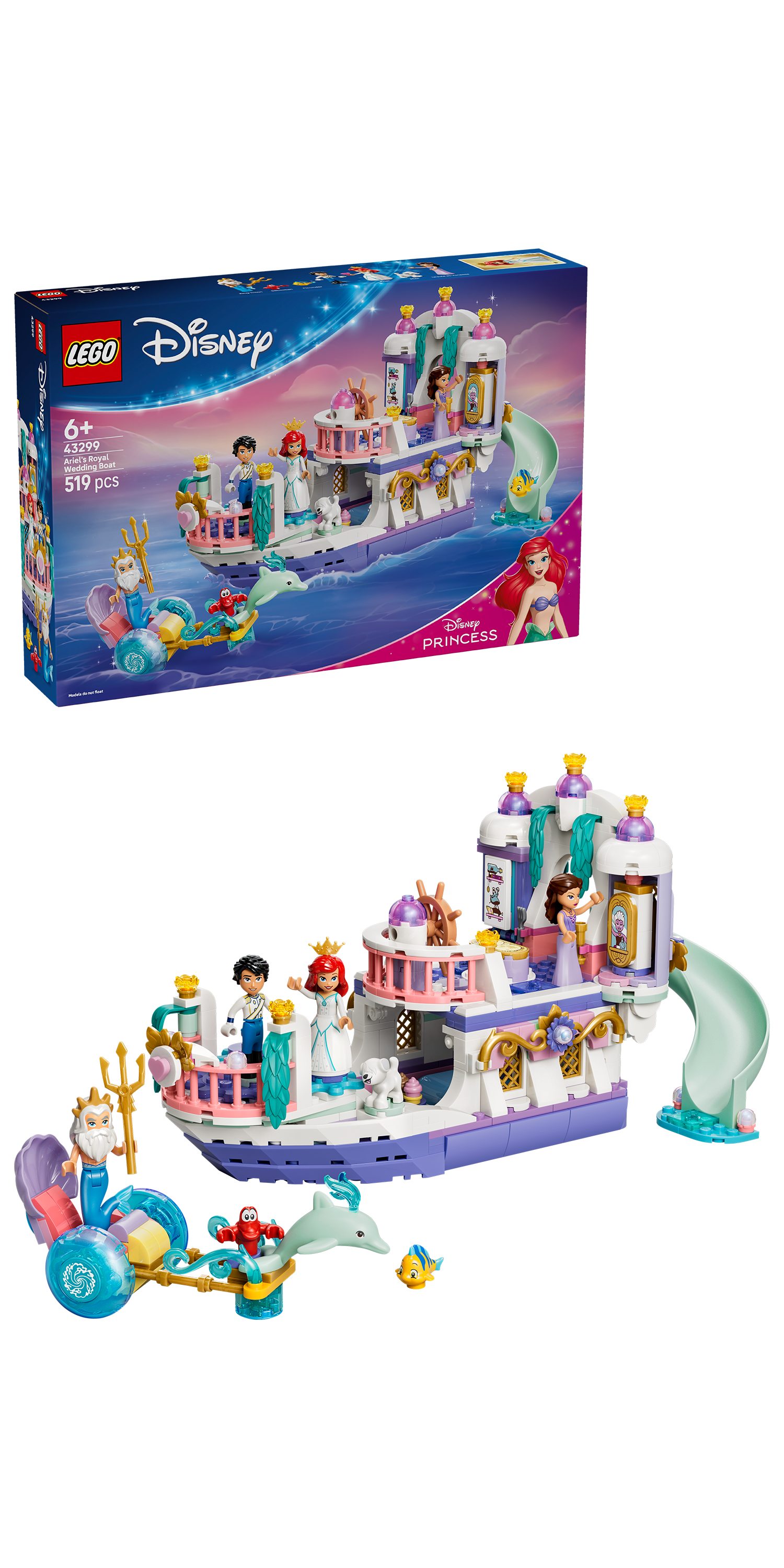 LEGO 43299Disney Princess Ariel’s Royal Wedding Boat