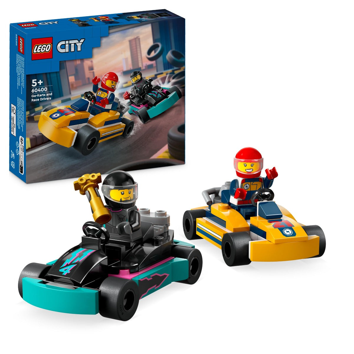 LEGO 60400 City Go-Karts and Race Drivers Vehicle Toys Set