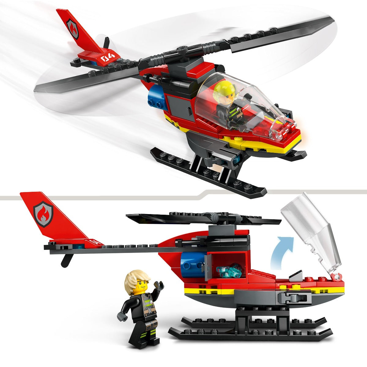 LEGO 60411 City Fire Rescue Helicopter Toy Vehicle Set