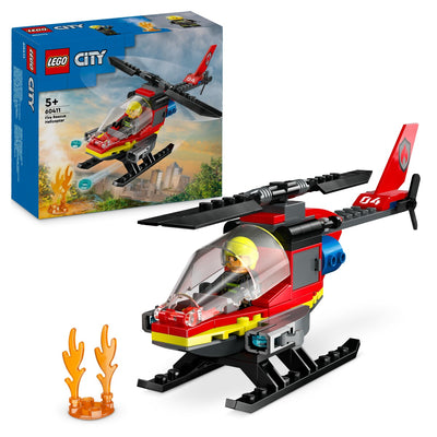 LEGO 60411 City Fire Rescue Helicopter Toy Vehicle Set
