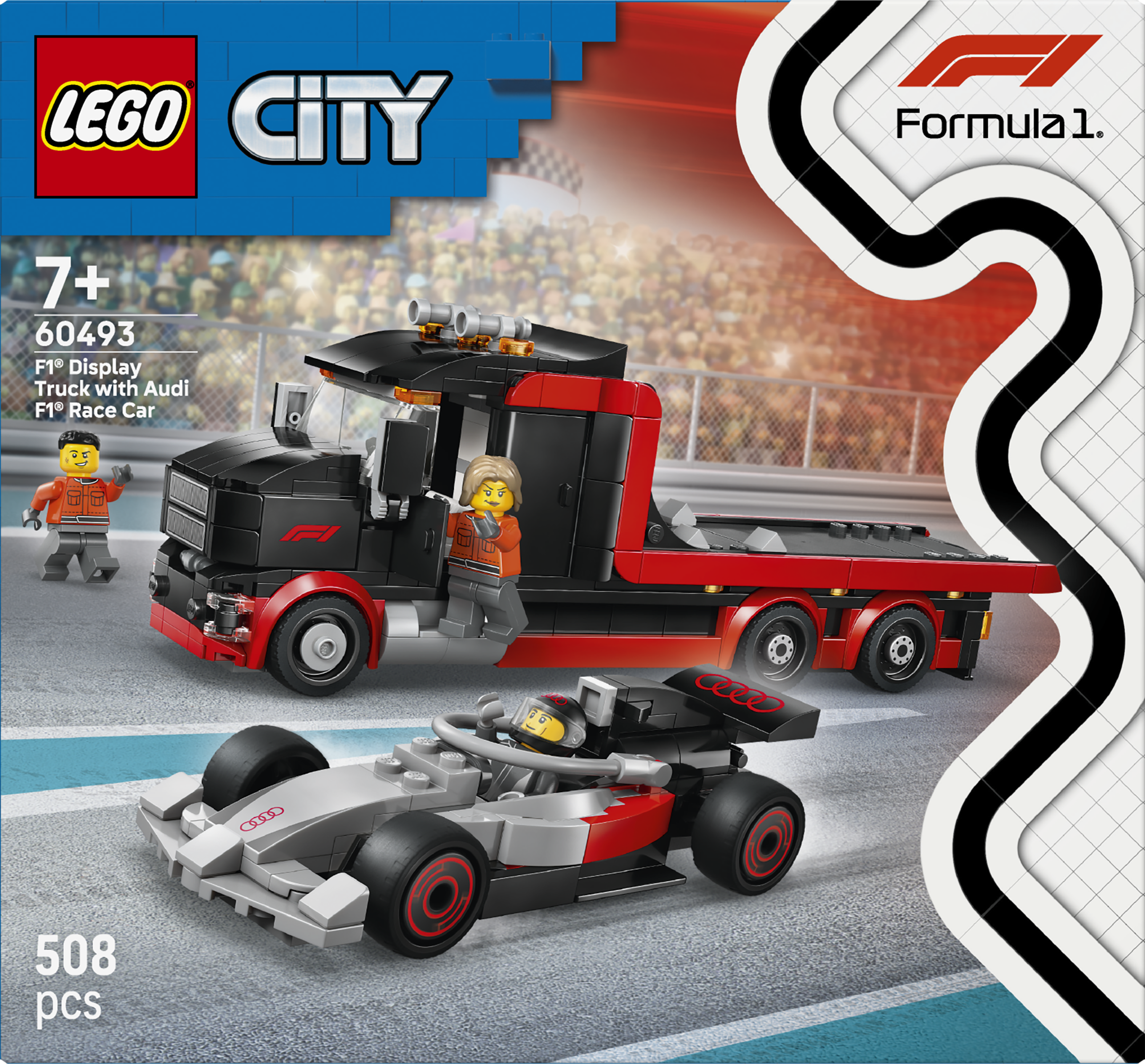 LEGO 60493 F1 Display Truck with Audi F1 Race Car