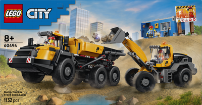 LEGO 60494 City Dump Truck & Front End Loader - Construction Toy