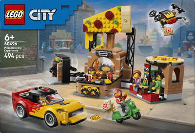 LEGO 60496 City Pizza Delivery Experience with Vehicles -