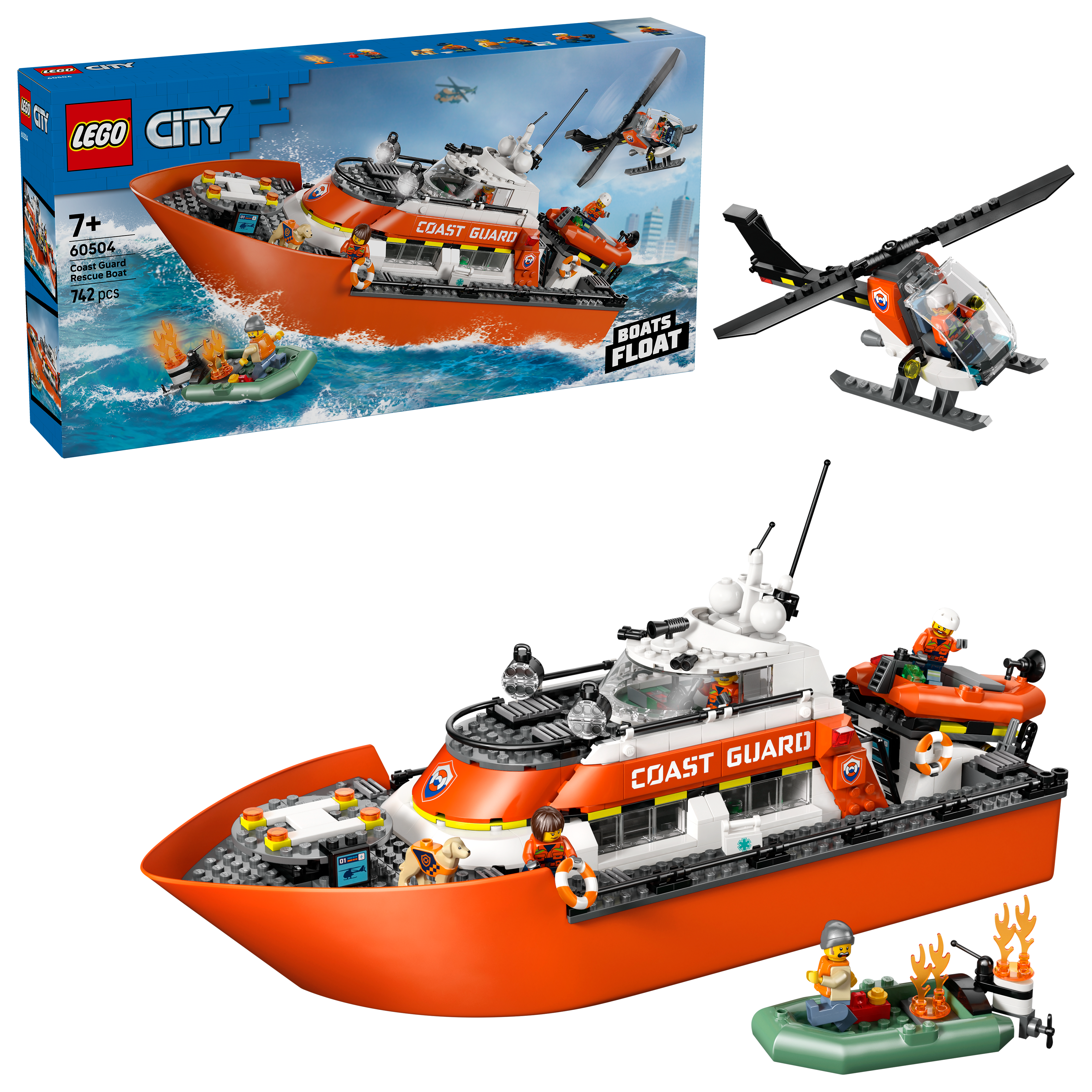 LEGO 60504 City Coast Guard Rescue Boat & Helicopter
