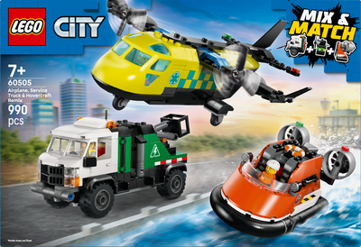 LEGO 60505 City Airplane, Service Truck & Hovercraft Remix